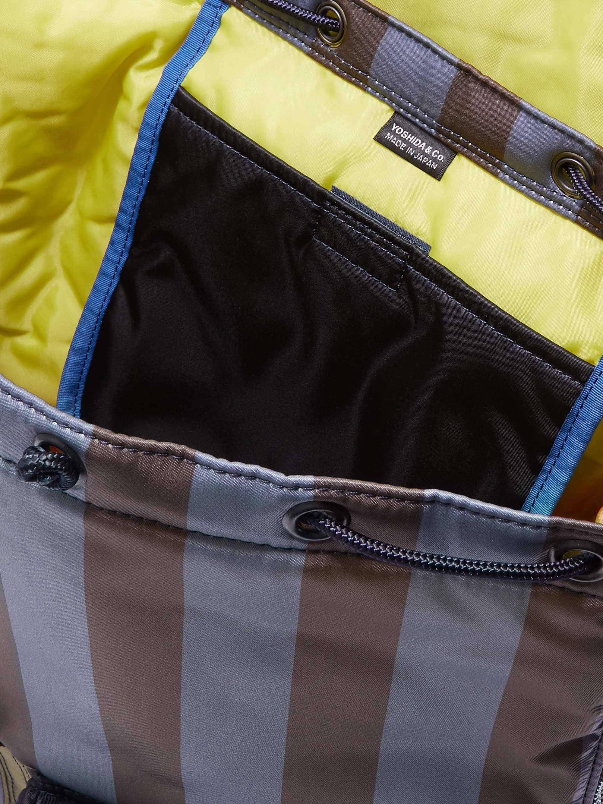 + Porter-Yoshida & Co Striped Nylon Backpack