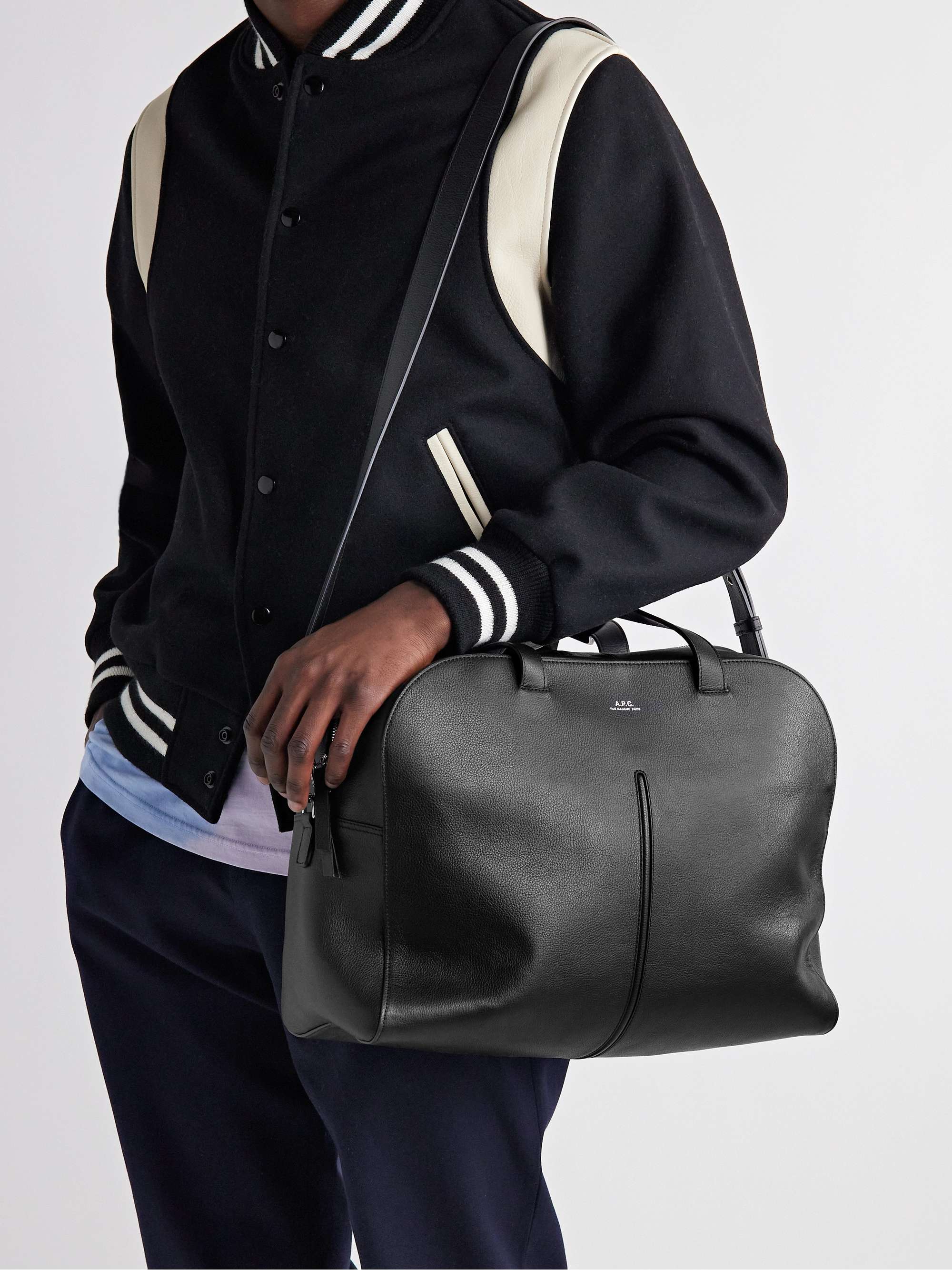 A.P.C. Full-Grain Leather Weekend Bag