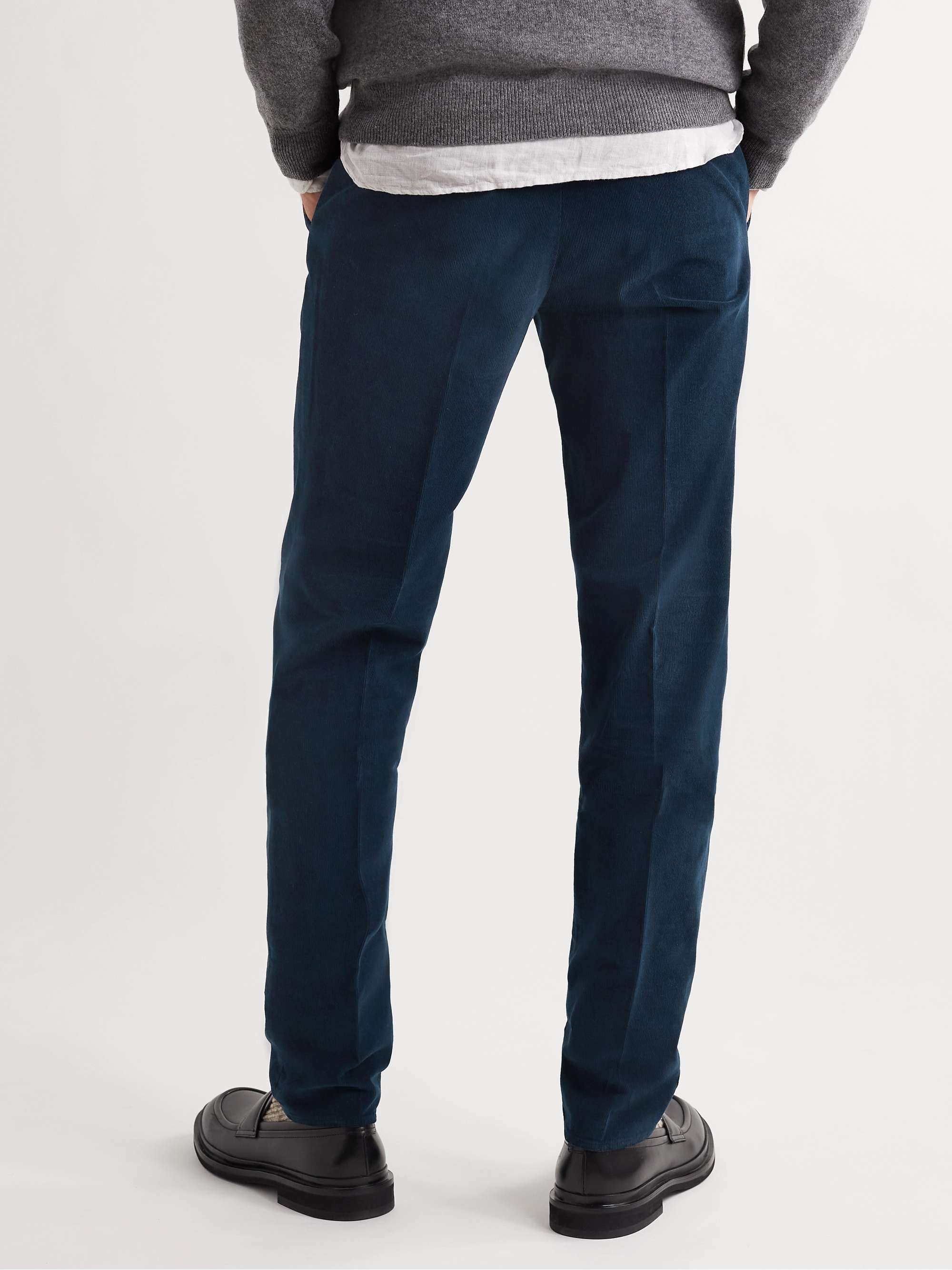 INCOTEX Slim-Fit Cotton-Blend Corduroy Trousers