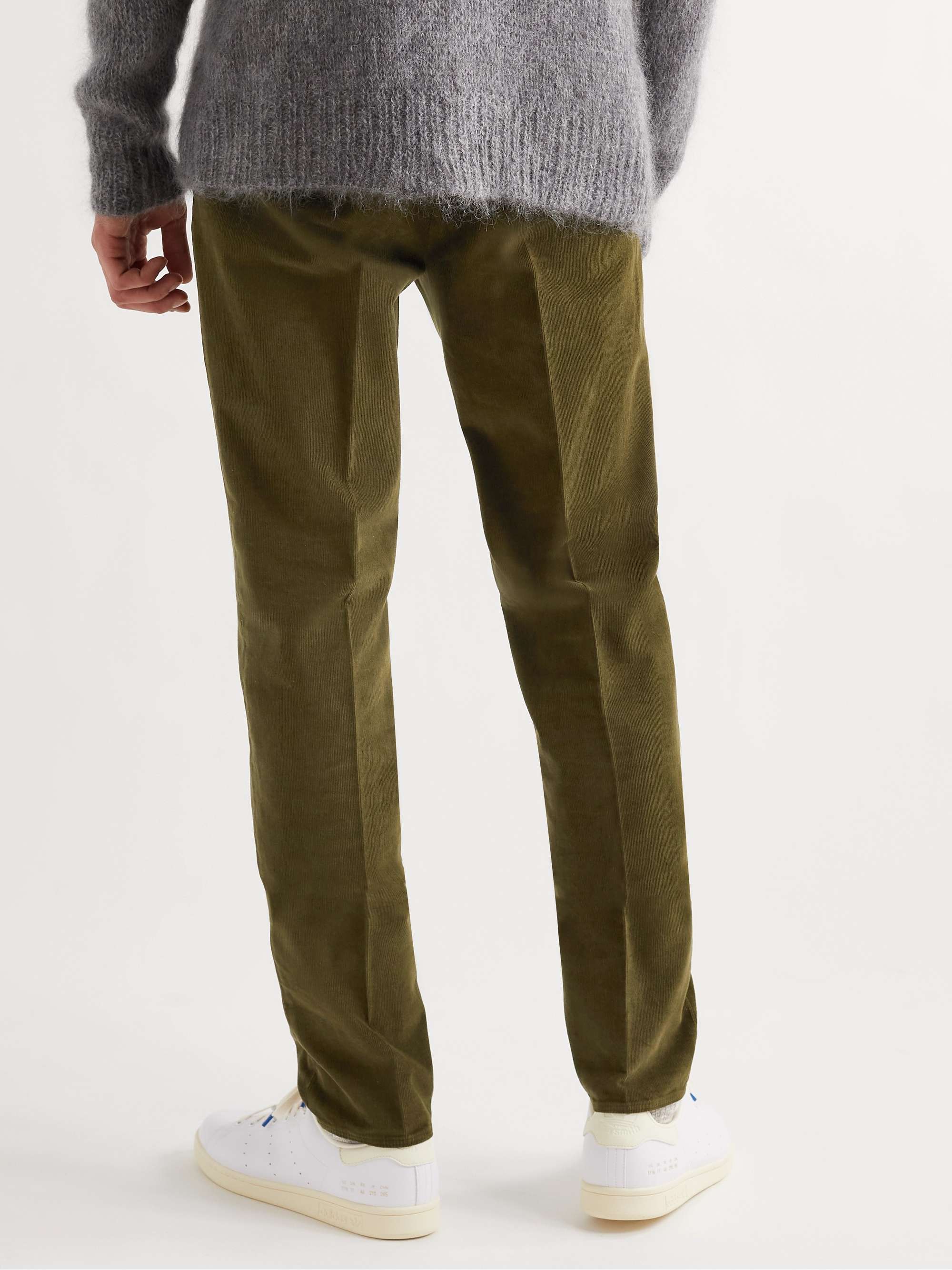 INCOTEX Slim-Fit Cotton-Blend Corduroy Trousers