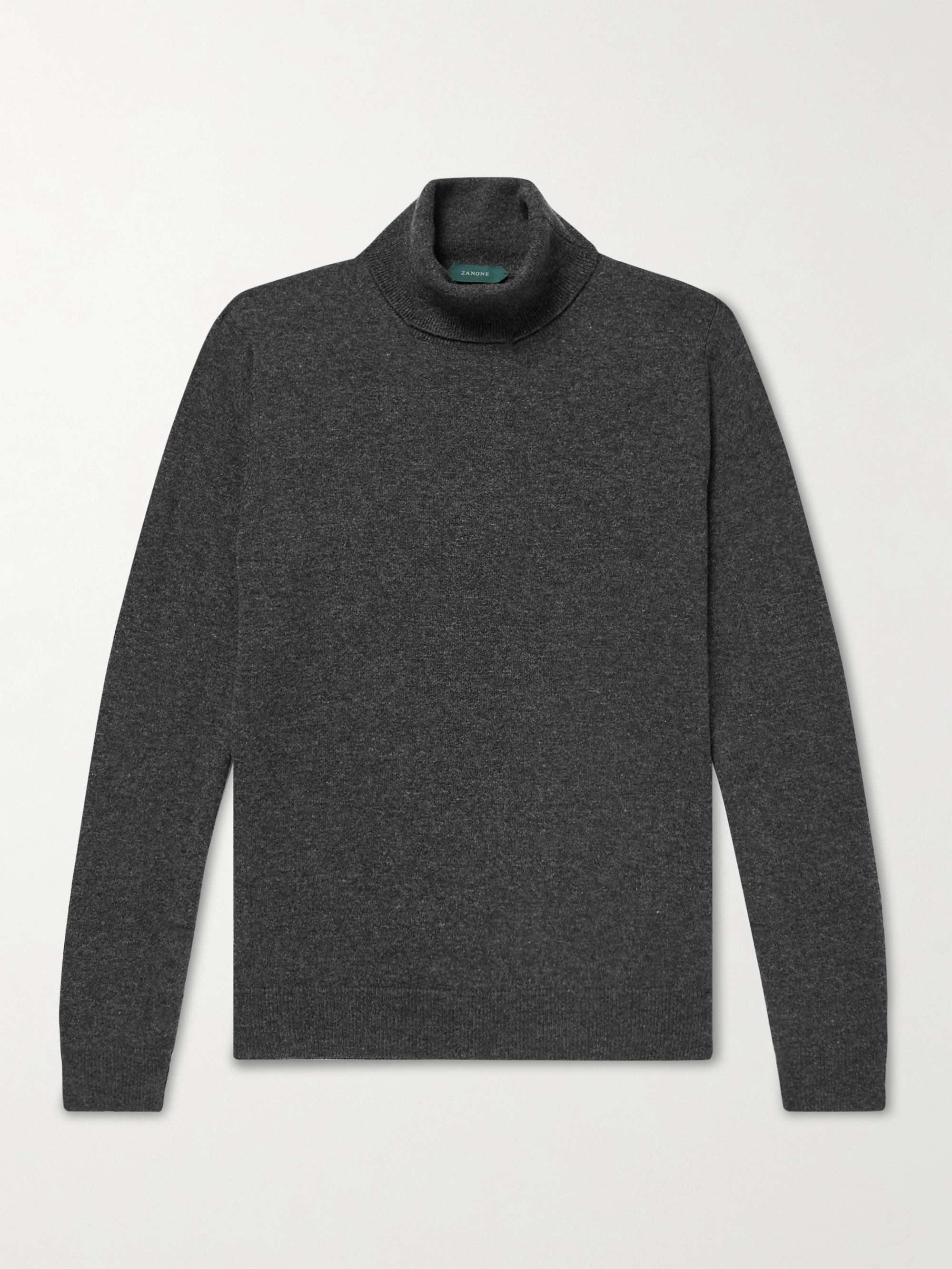 INCOTEX Slim-Fit Virgin Wool and Cashmere-Blend Rollneck Sweater