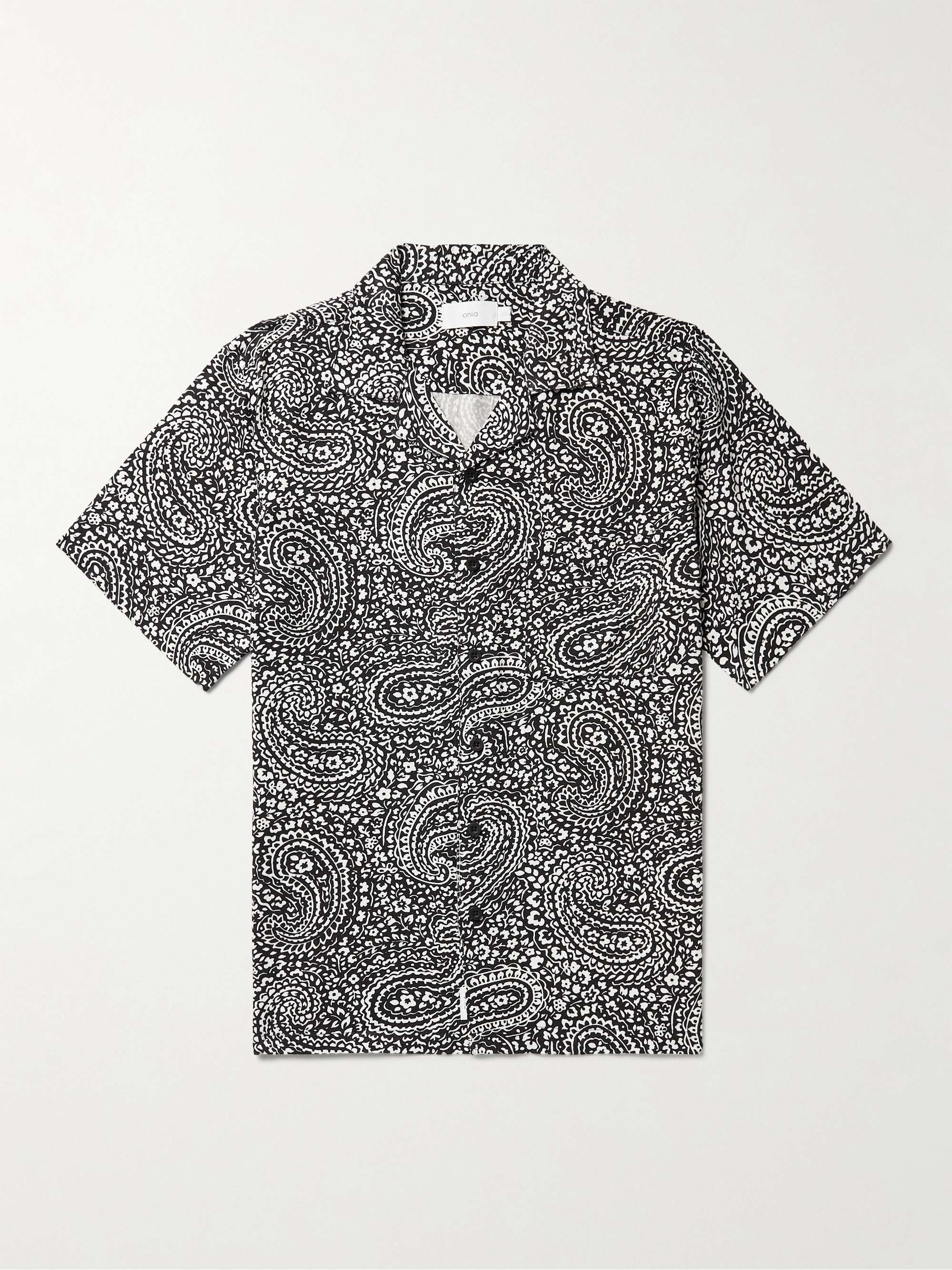ONIA Vacation Camp-Collar Paisley-Print Twill Shirt