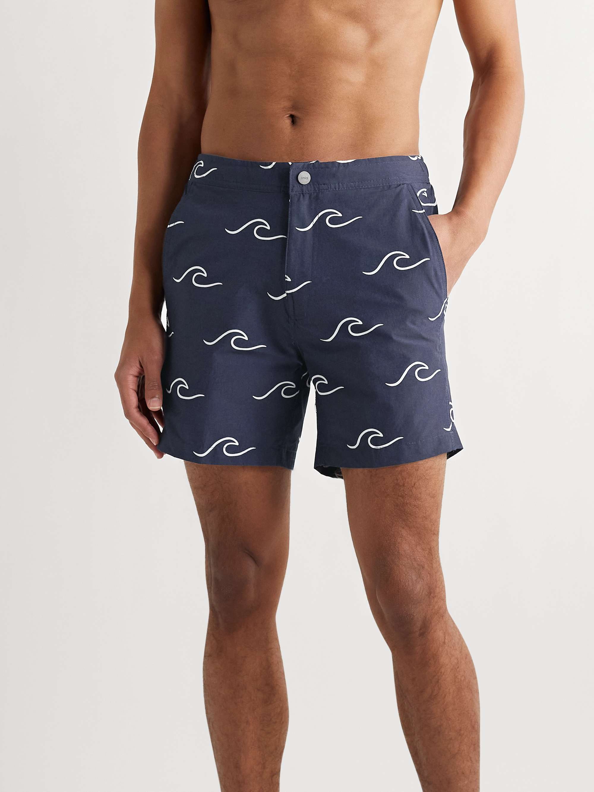 ONIA Calder Mid-Length Printed Swim Shorts
