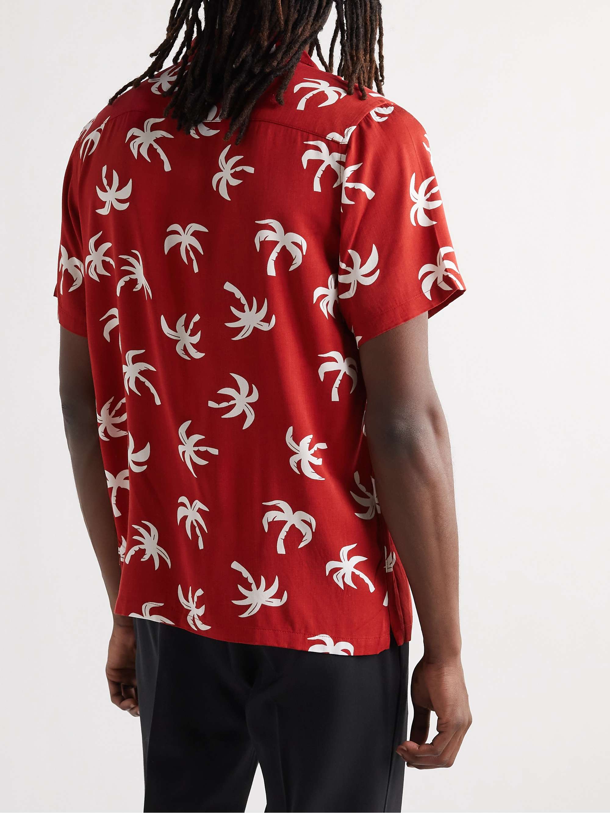 ONIA Vacation Camp-Collar Printed Twill Shirt