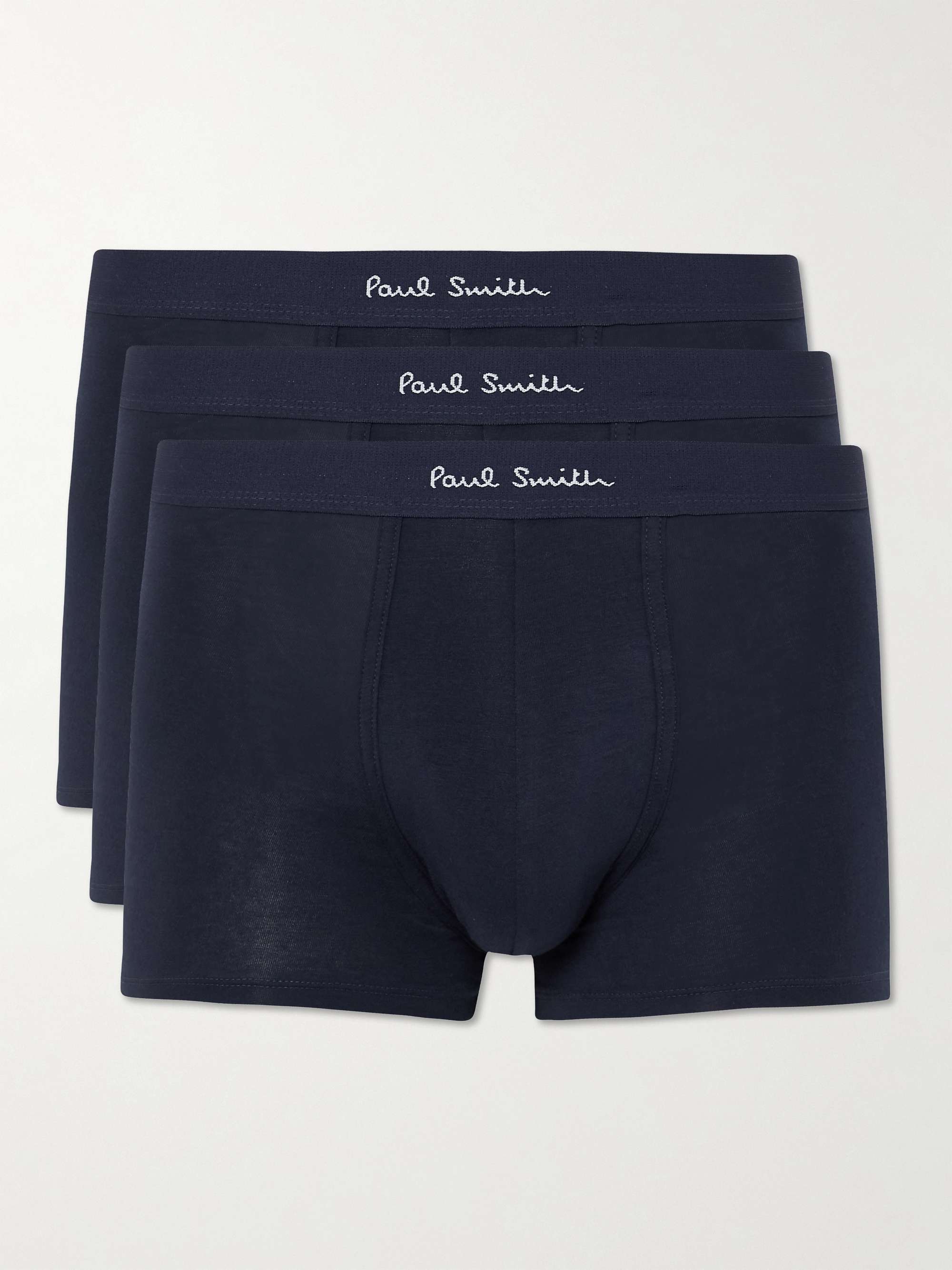 폴 스미스 박서 팬티 남성 속옷 3팩 (선물 추천) Paul Smith Three-Pack Stretch-Cotton Boxer Briefs,Navy