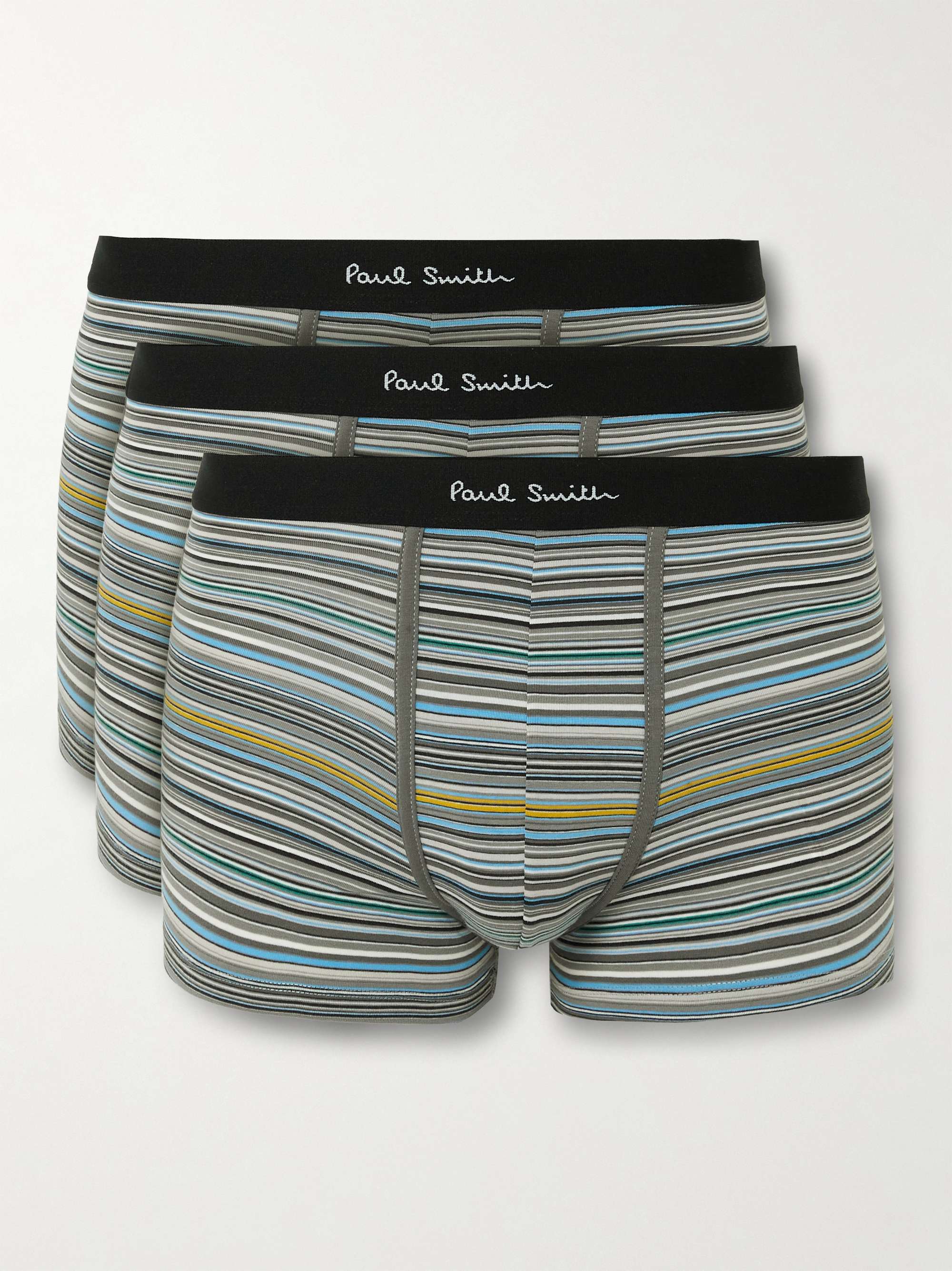 Mens Clothing Underwear Boxers PS by Paul Smith Cotton 3 Pack Multi Stripe Trunks in Blue for Men 