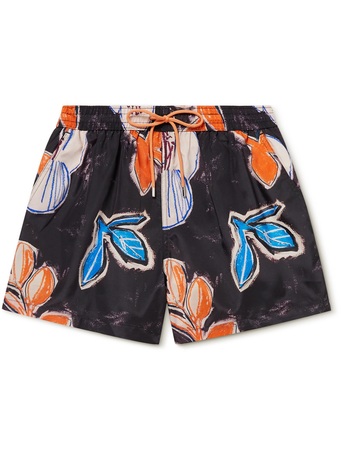 Paul Smith Short-length Printed Recycled Swim Shorts In Navy