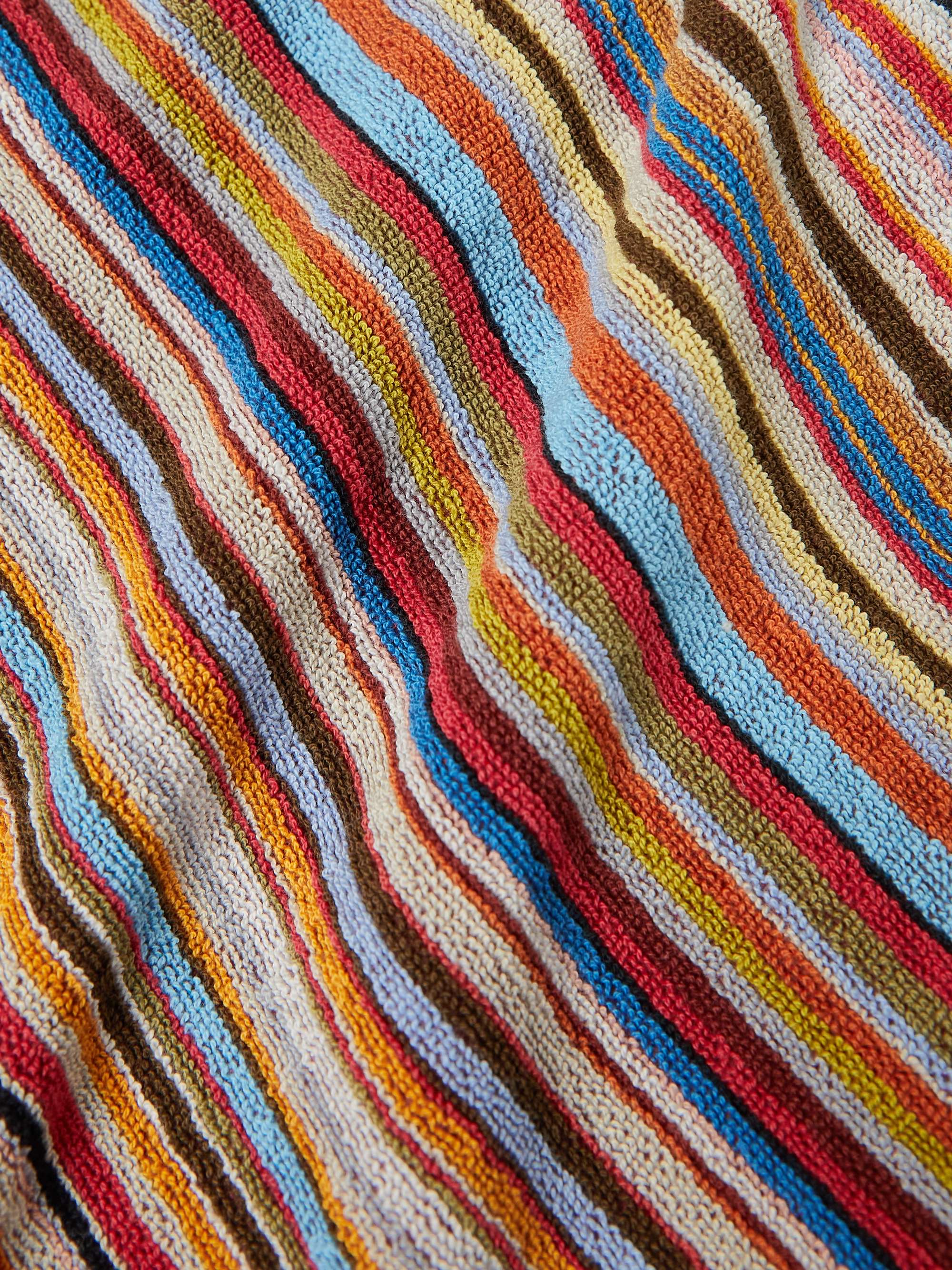PAUL SMITH Striped Cotton-Terry Robe