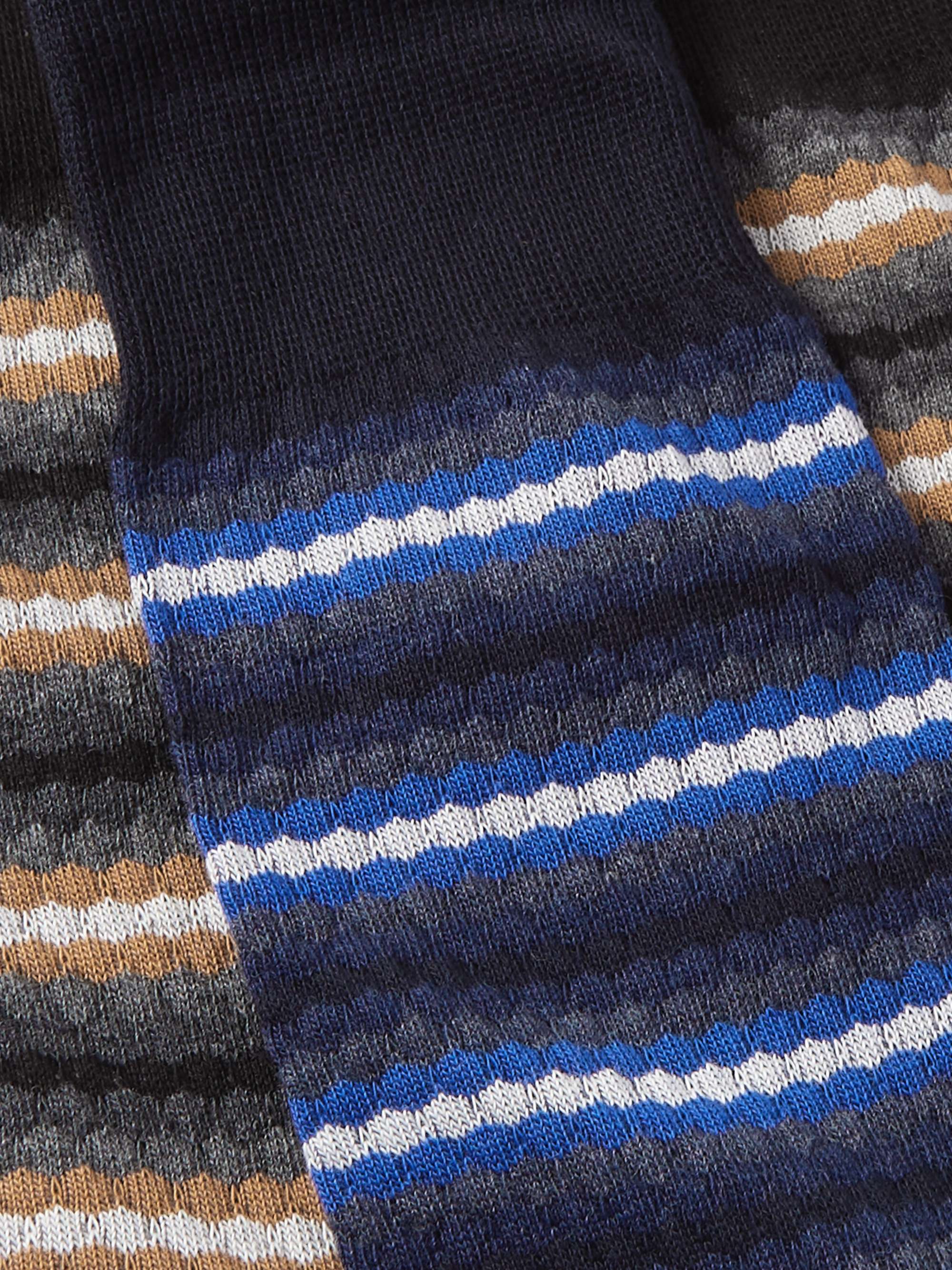 MISSONI Three-Pack Striped Cotton-Blend Socks