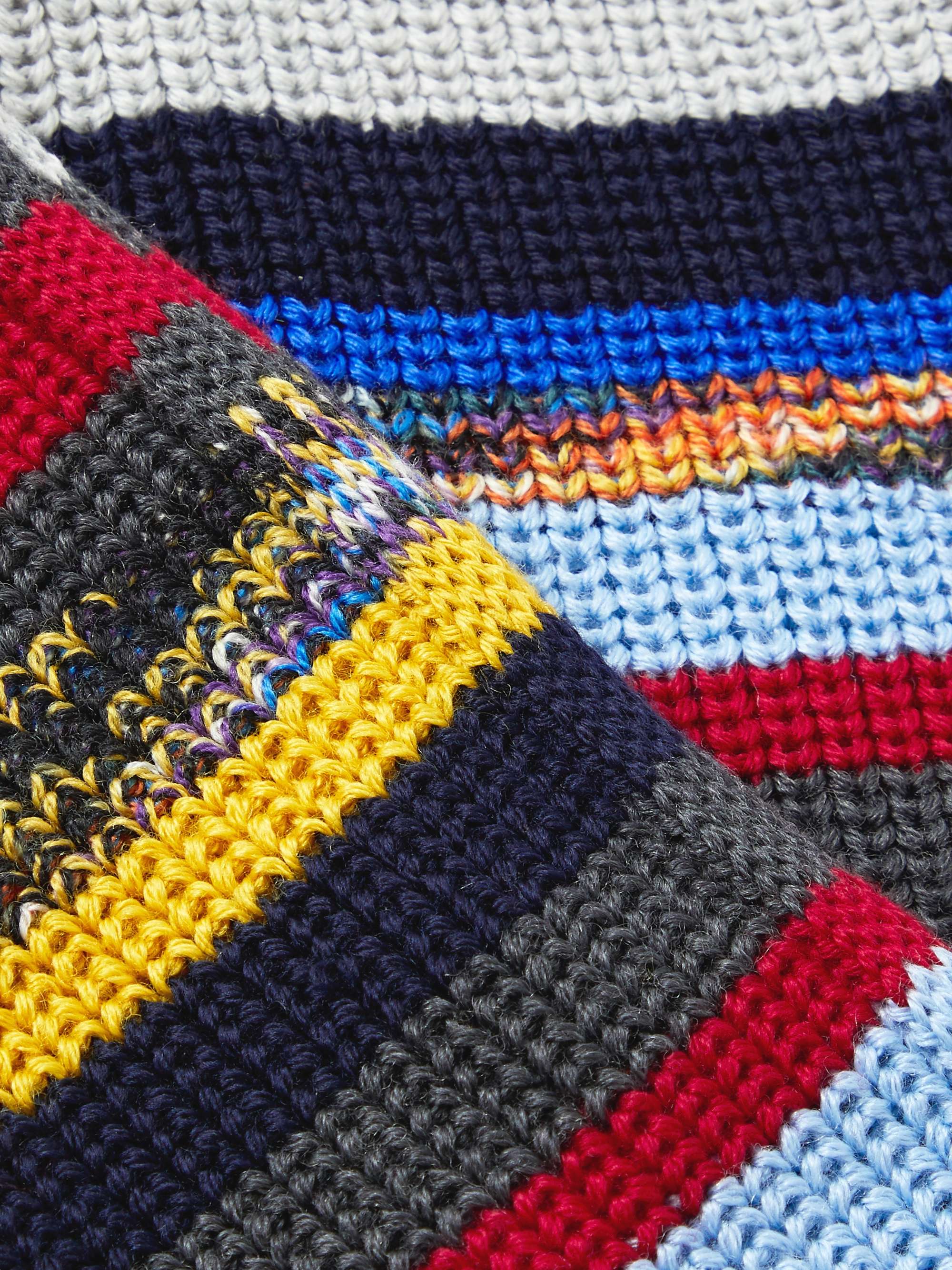 MISSONI Crochet-Knit Wool-Blend Scarf