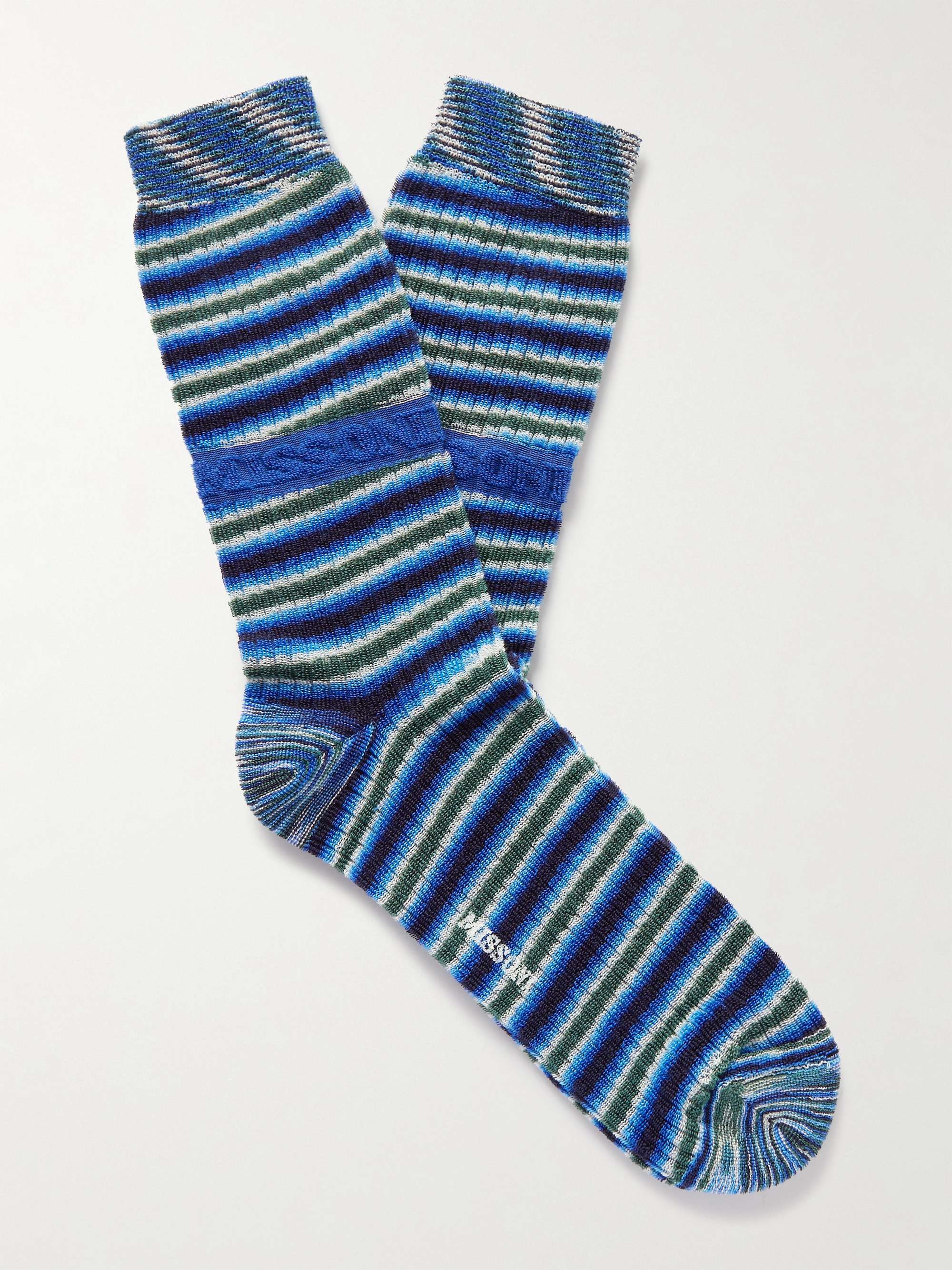 MISSONI Striped Cotton-Blend Socks