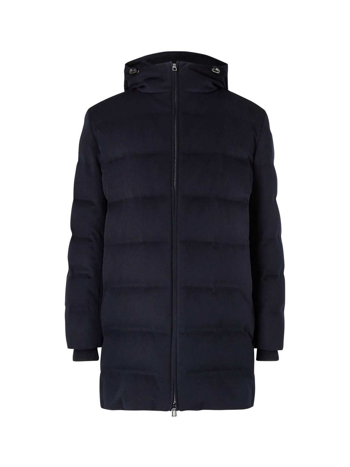 C.O.L.D. Quilted Cashmere Hooded Down Jacket