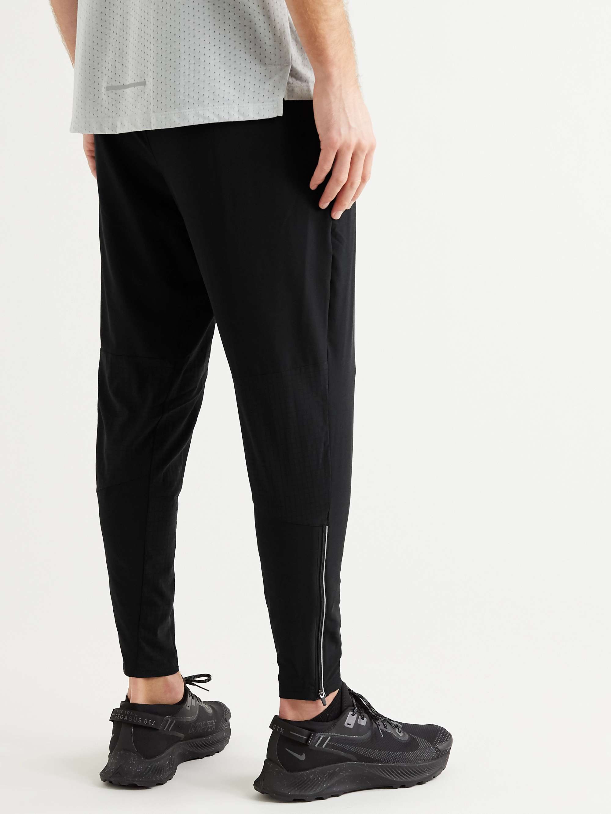 NIKE RUNNING Phenom Elite Slim-Fit Tapered Logo-Print Stretch-Shell Sweatpants