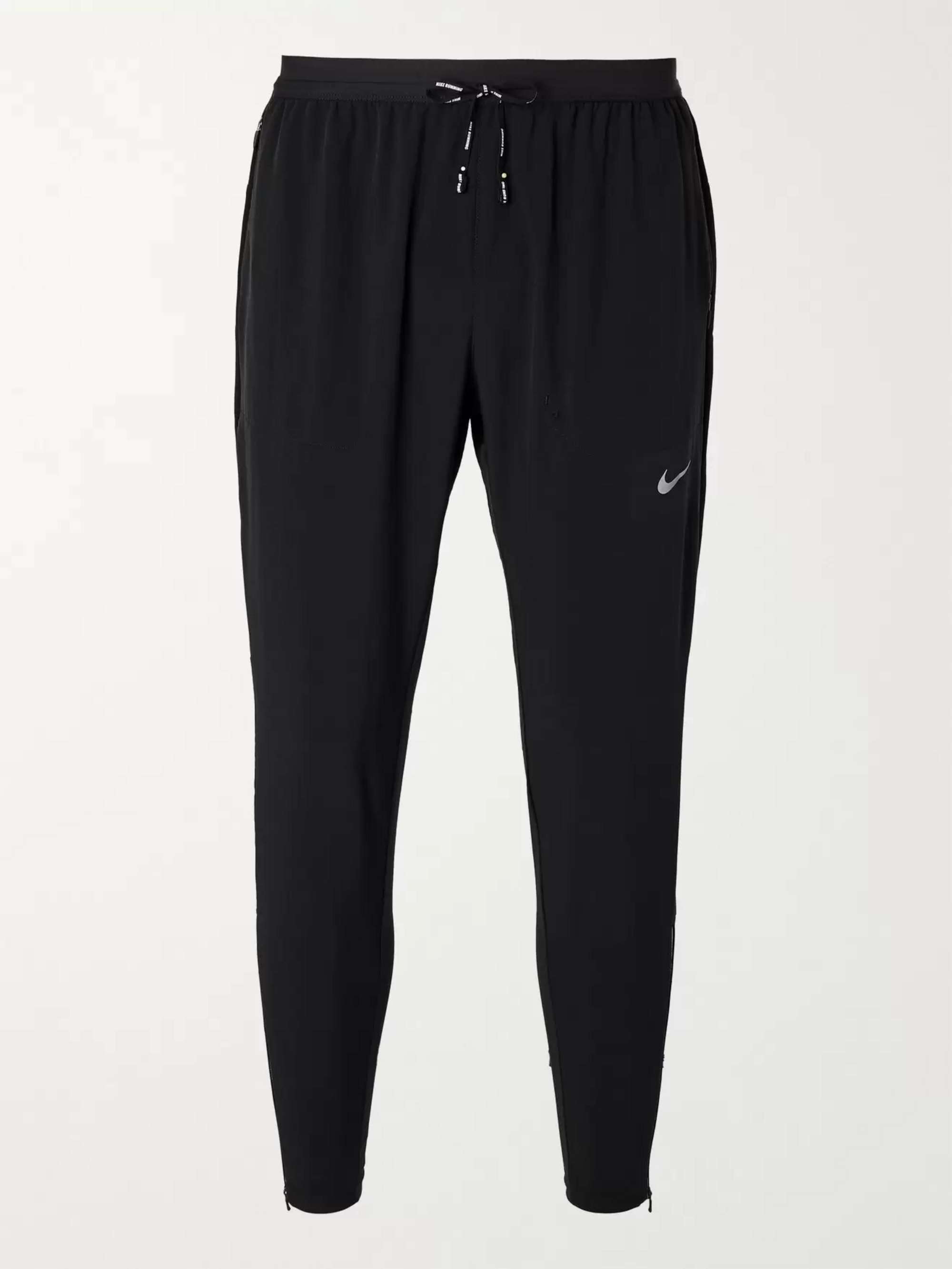 NIKE RUNNING Phenom Elite Slim-Fit Tapered Logo-Print Stretch-Shell Sweatpants