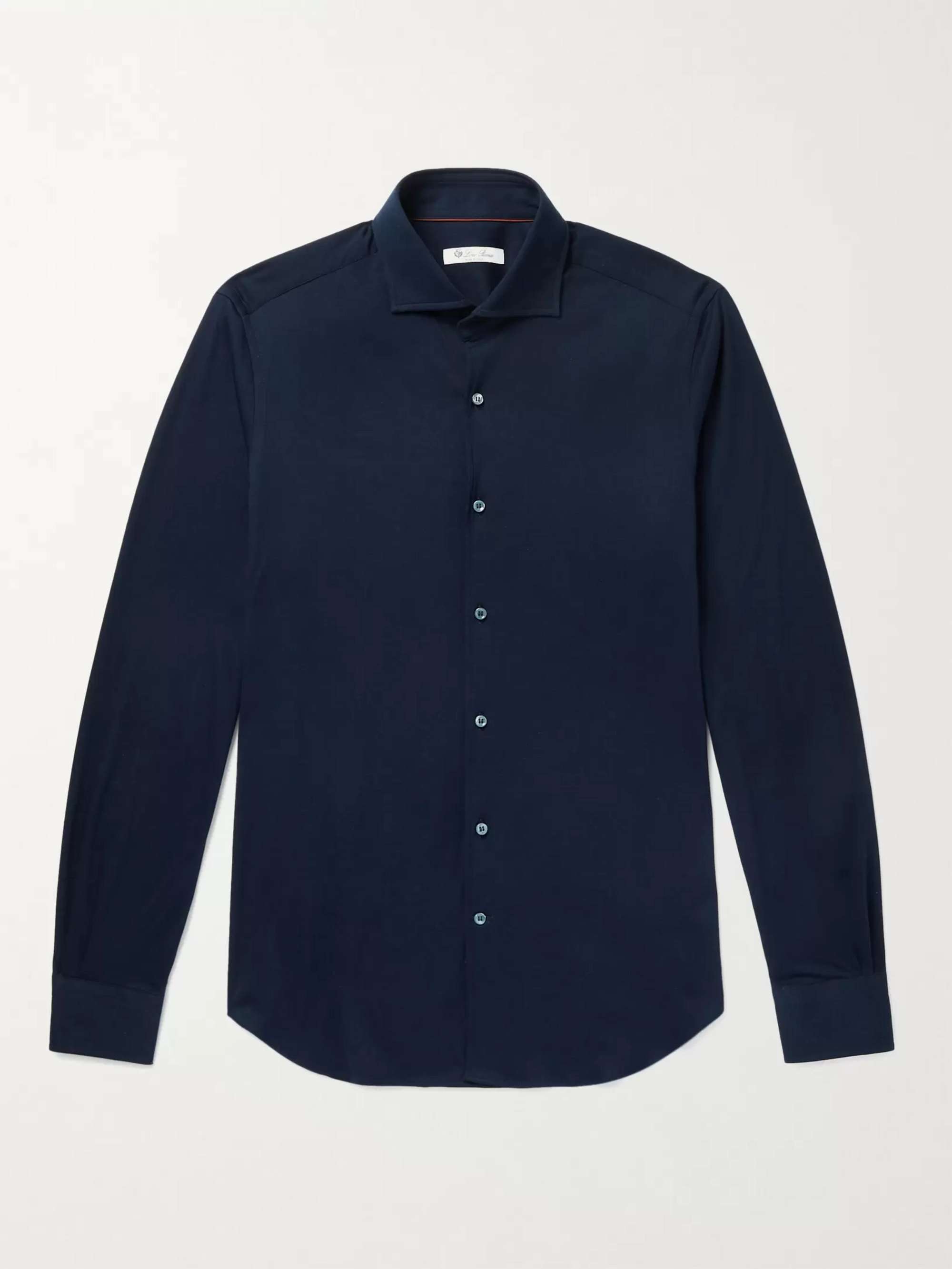 LORO PIANA Slim-Fit Cotton-Jersey Shirt