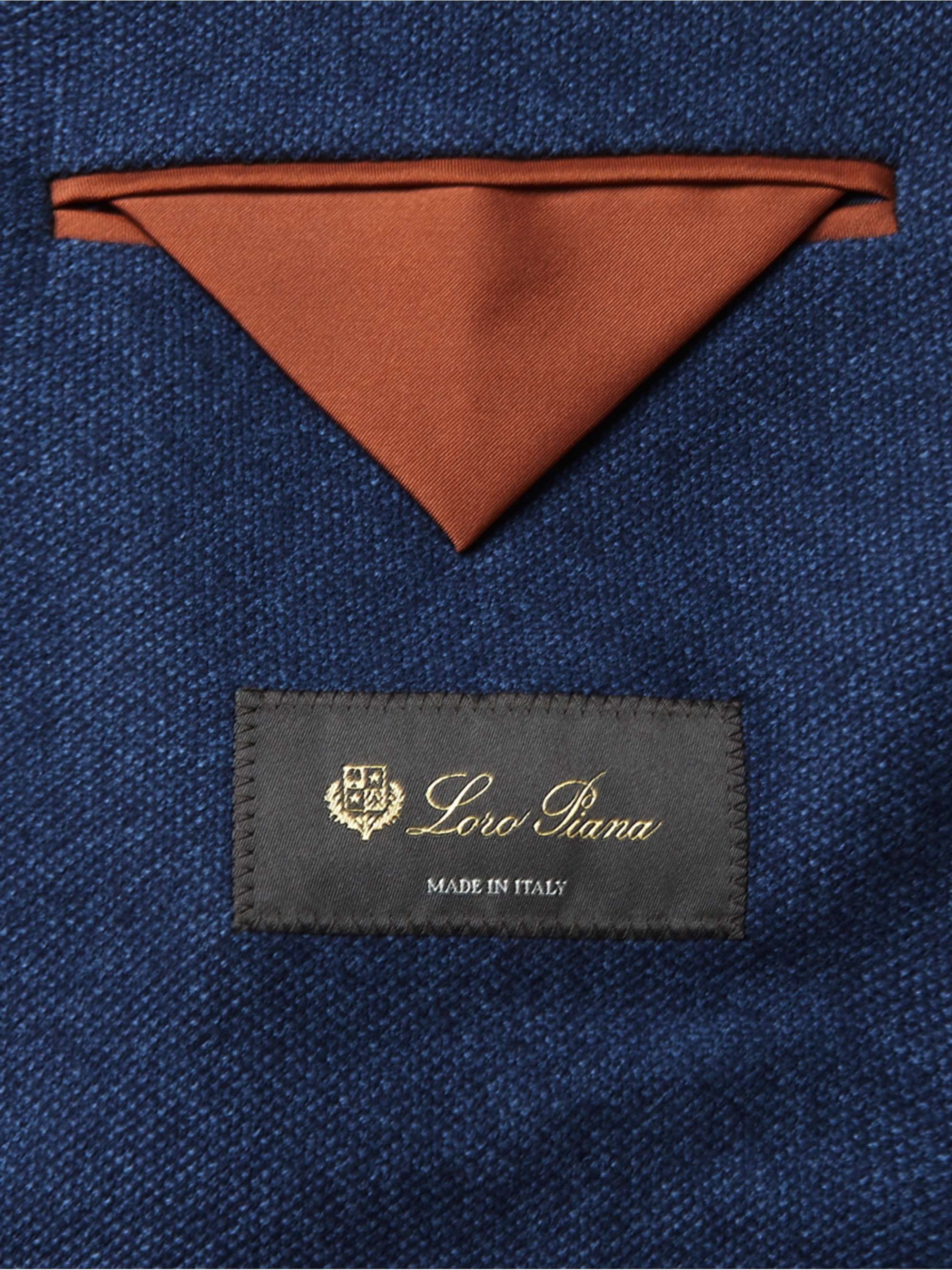 LORO PIANA Unstructured Birdseye Cashmere and Silk-Blend Blazer