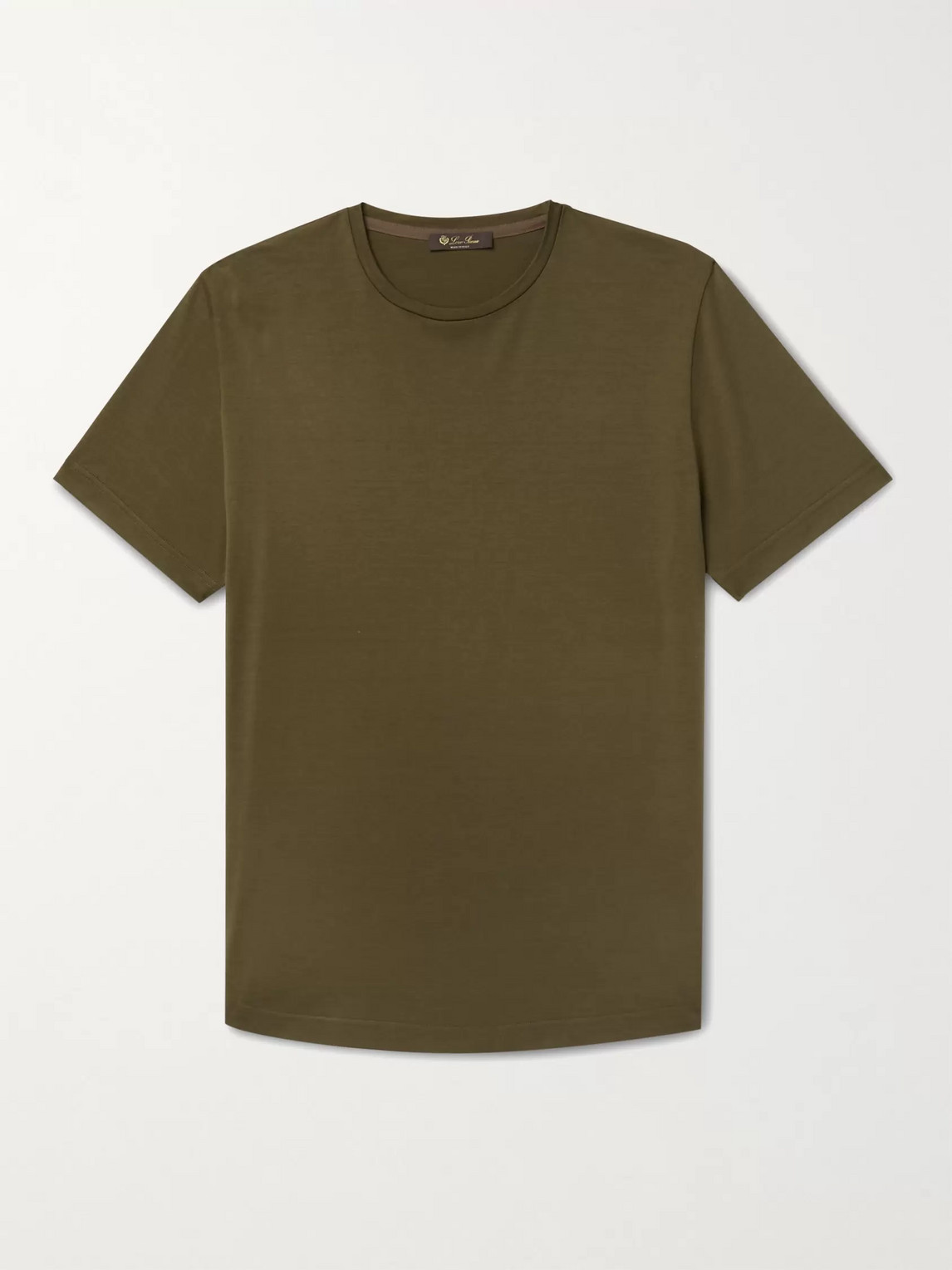 Loro Piana Slim-fit Silk And Cotton-blend Jersey T-shirt In Green