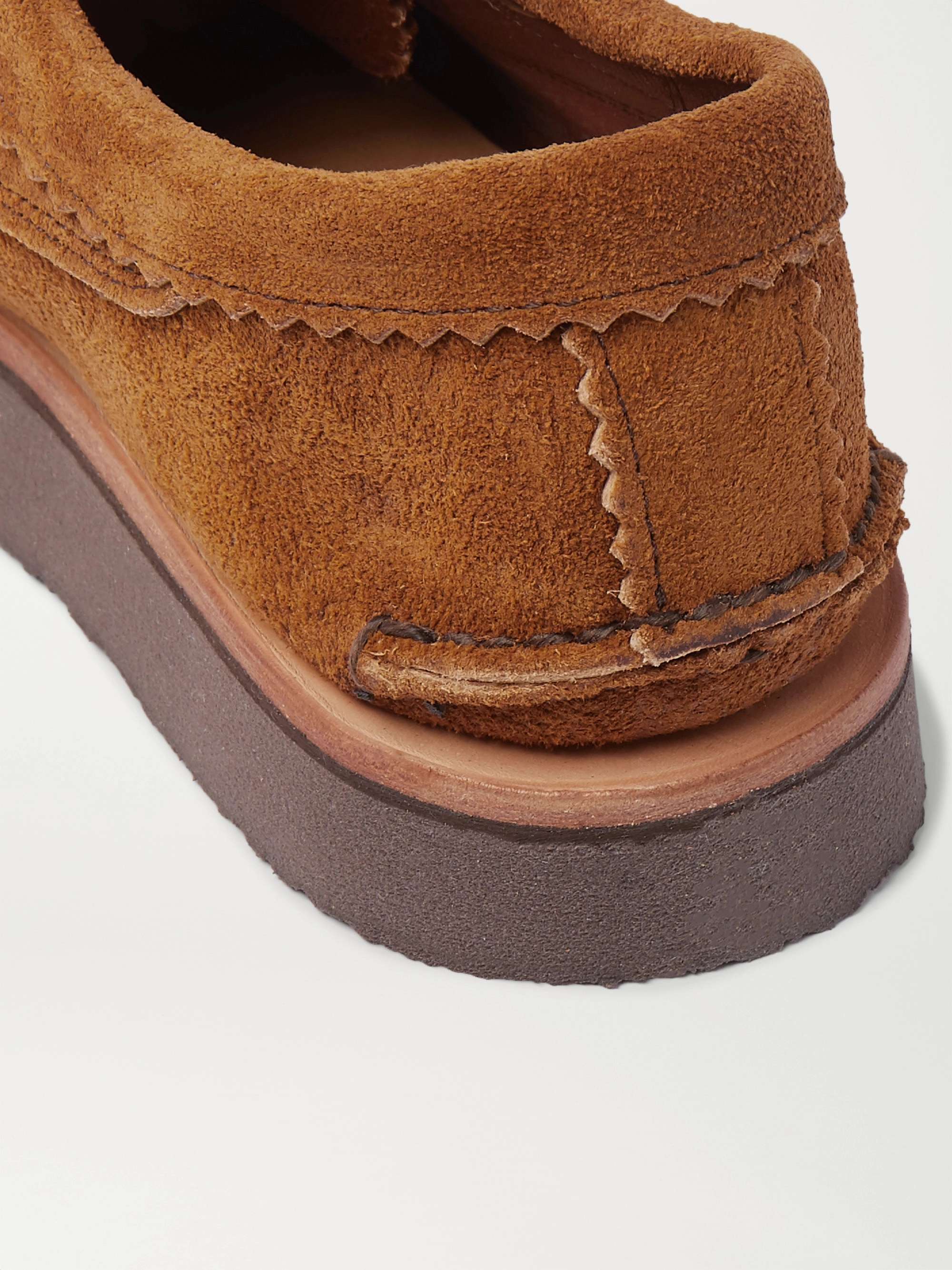 YUKETEN Blucher Rocker Textured-Leather Derby Shoes