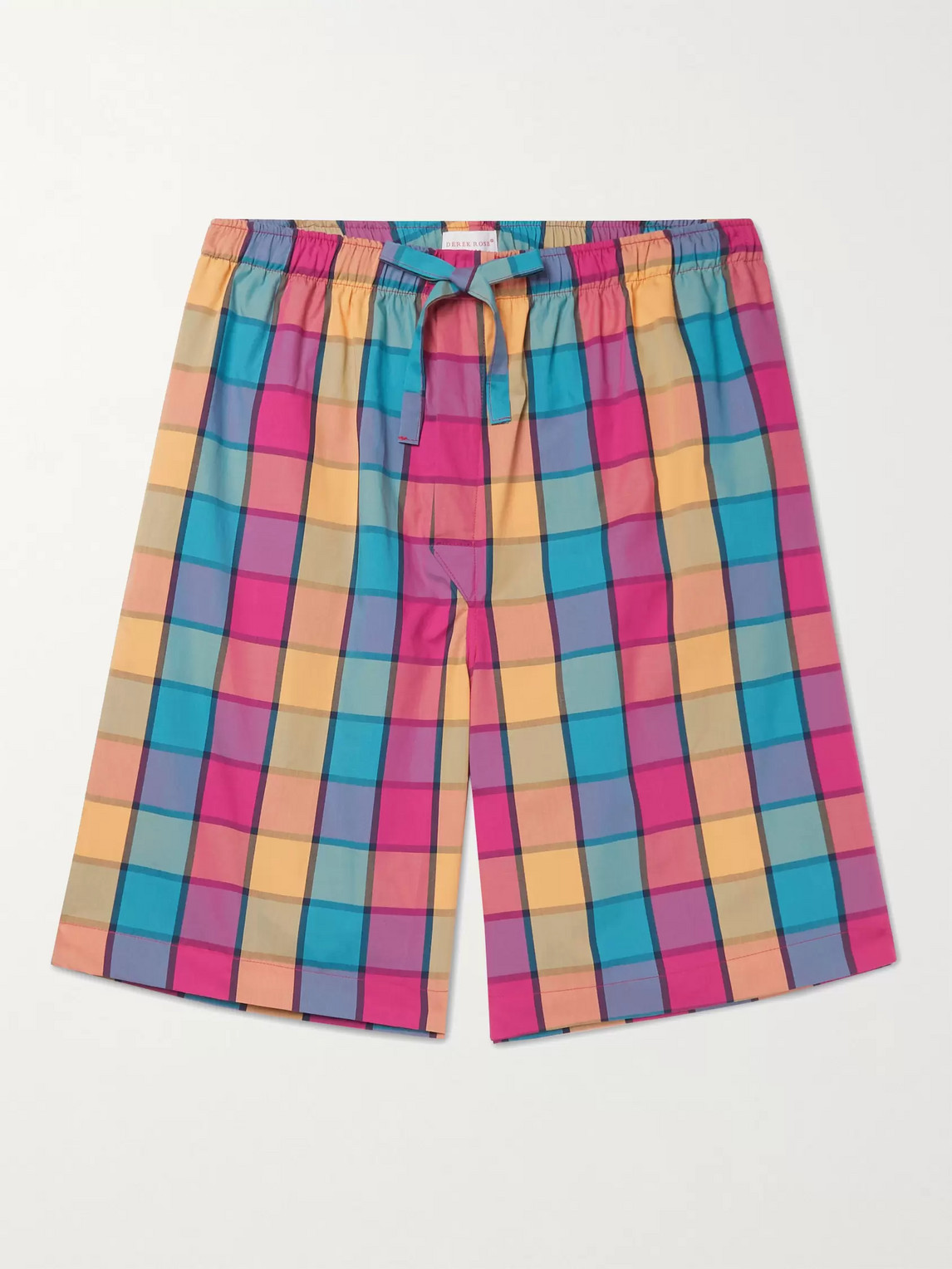 Derek Rose Barker Checked Cotton-poplin Pyjama Shorts In Multi
