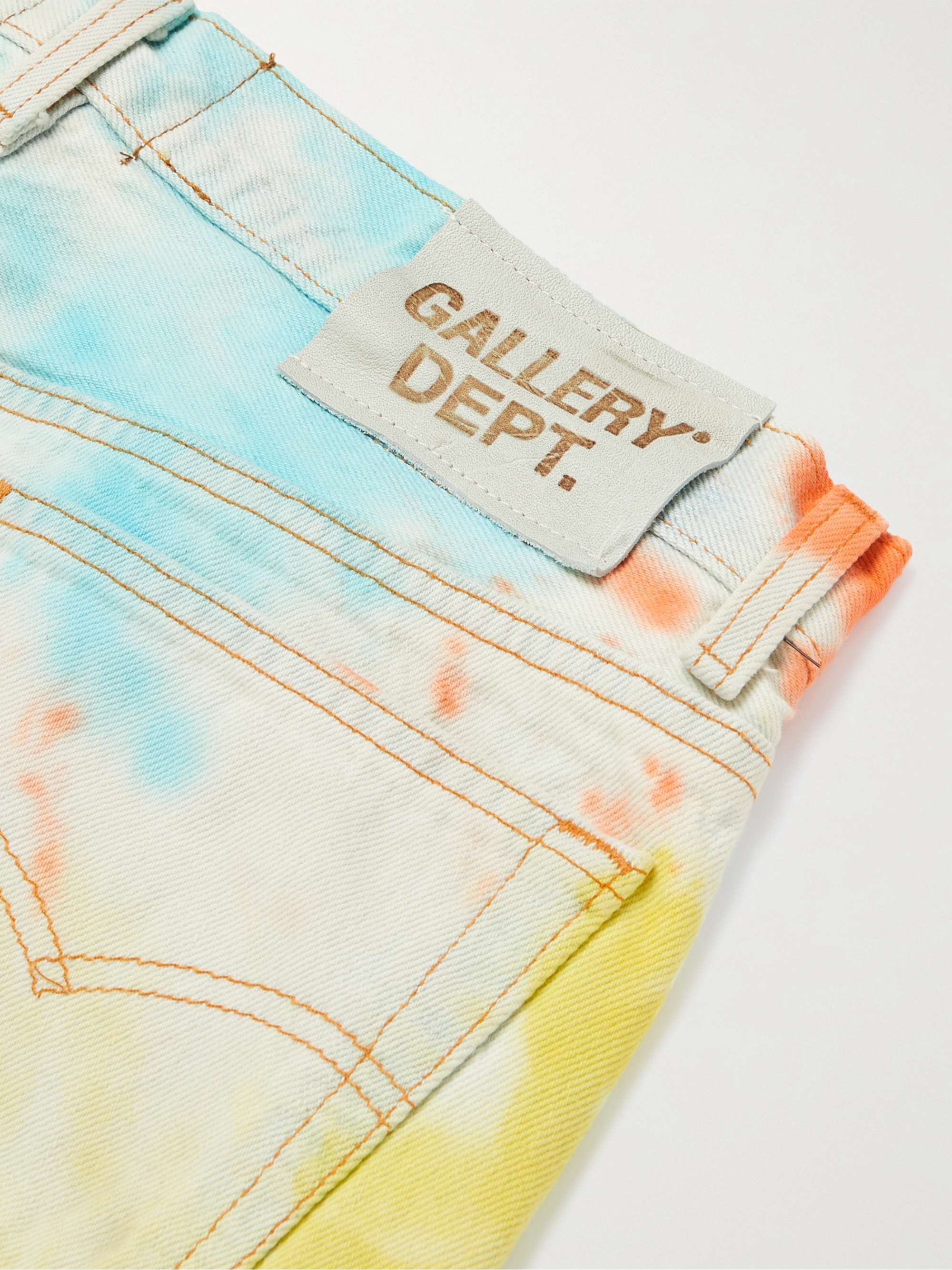 GALLERY DEPT. Marley Distressed Tie-Dyed Denim Jeans