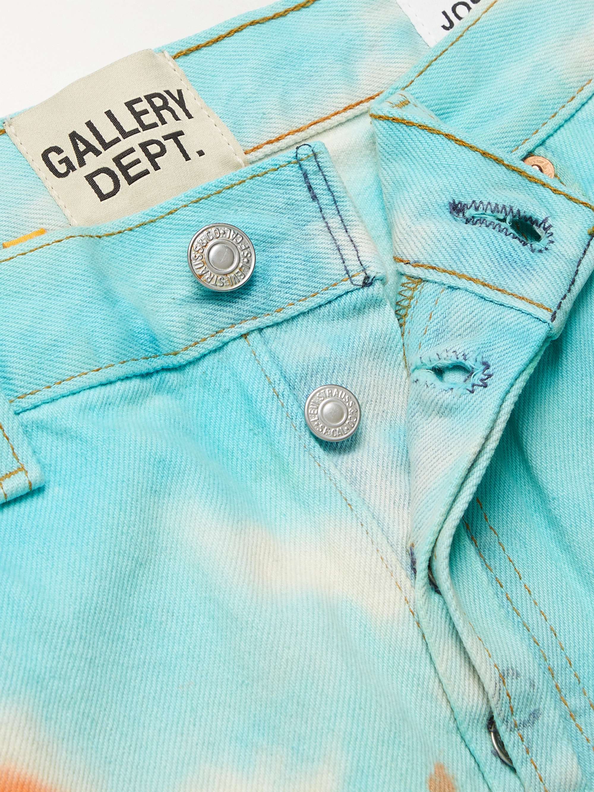 GALLERY DEPT. Marley Distressed Tie-Dyed Denim Jeans