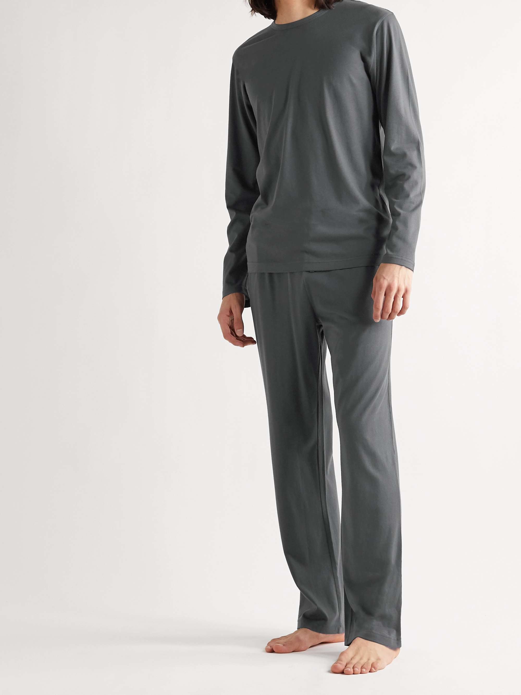 SUNSPEL Lounge Cotton and Modal-Blend Jersey Pyjama Trousers