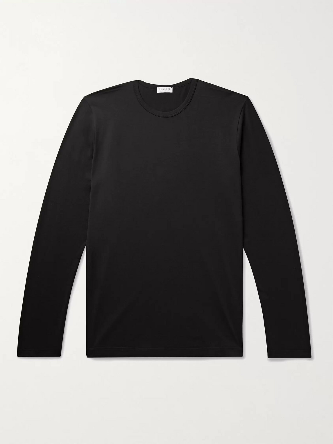 Sunspel Pima Cotton-jersey T-shirt In Black