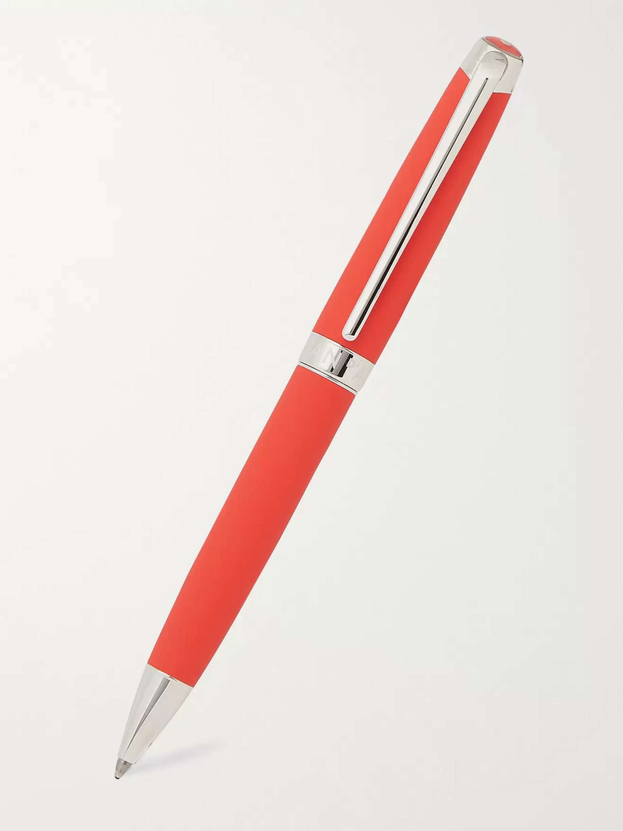 CARAN D'ACHE Léman Rhodium and Silver-Coated Lacquered Ballpoint Pen