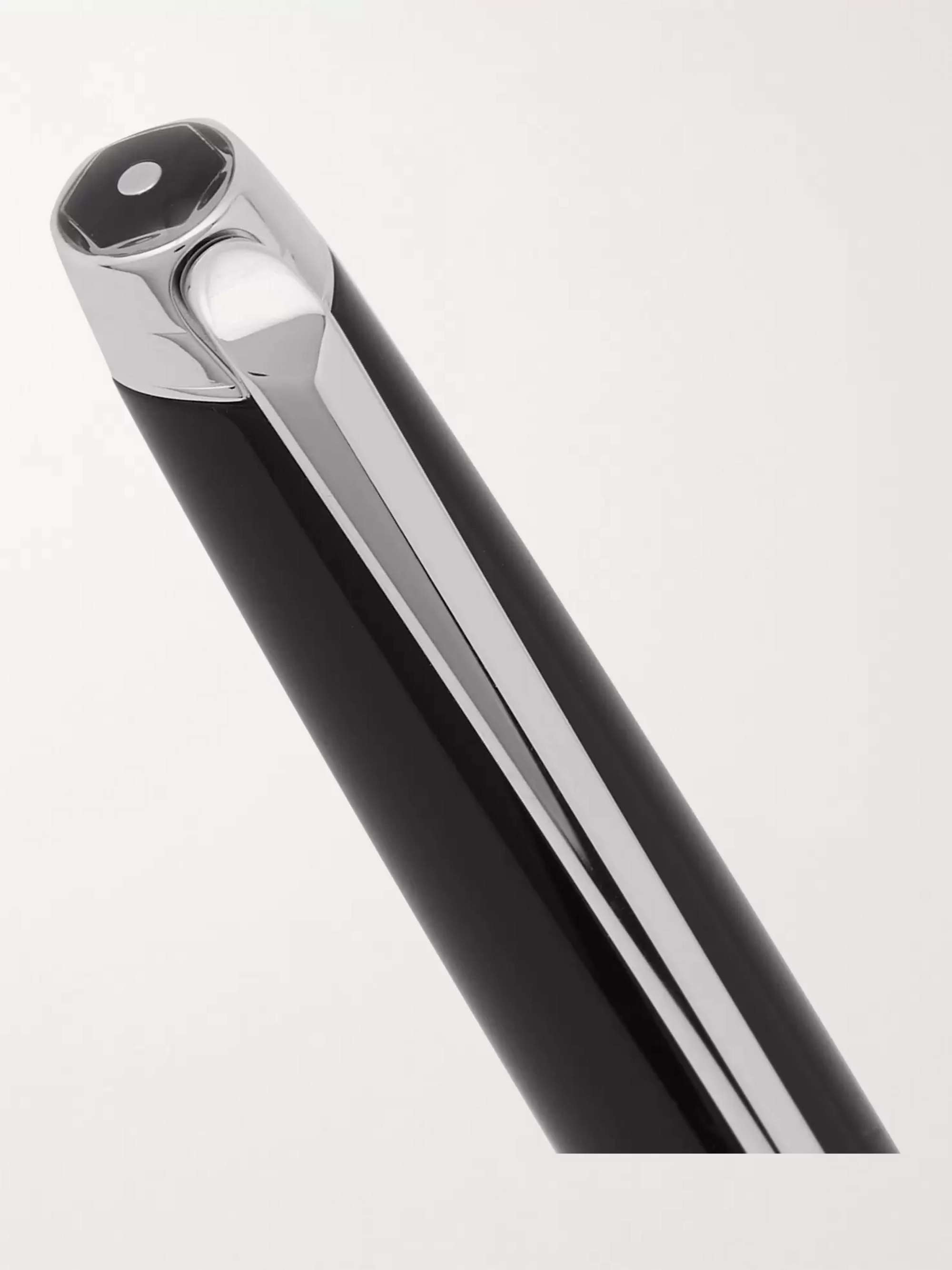 CARAN D'ACHE Léman Bi-Fonction Rhodium and Silver-Coated Lacquered Ballpoint Pen