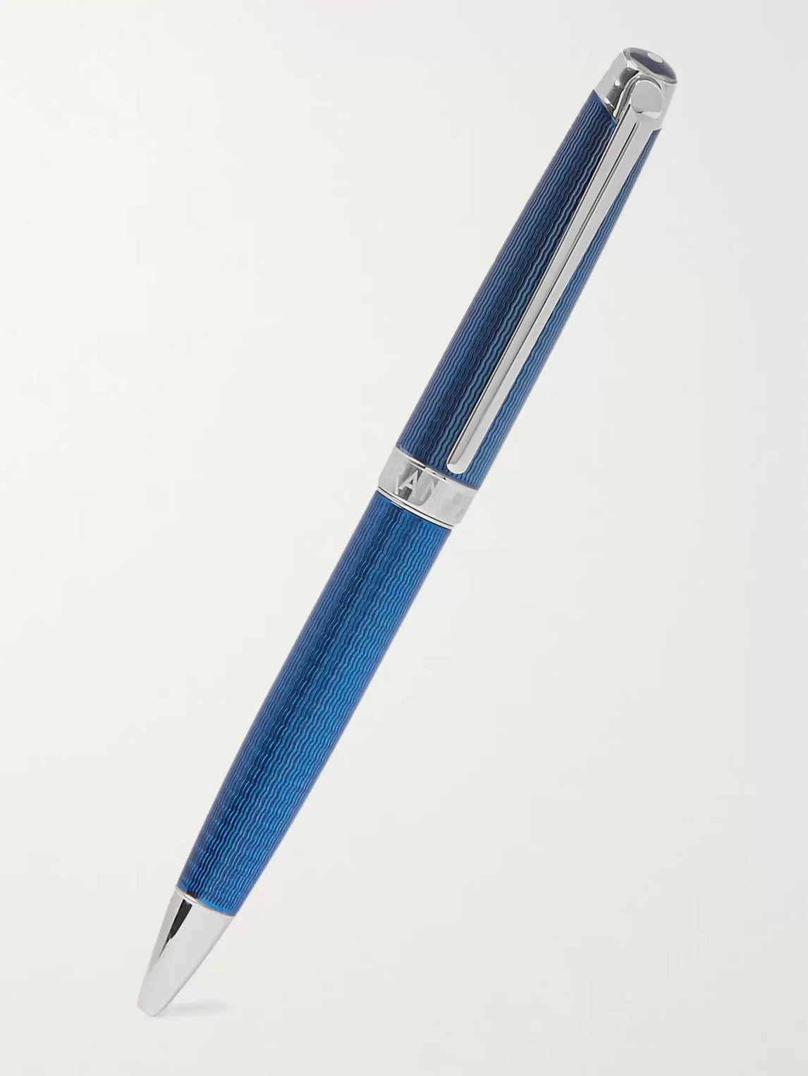 Caran D'ache Léman Grand Rhodium-plated And Lacquered Ballpoint Pen In Blue