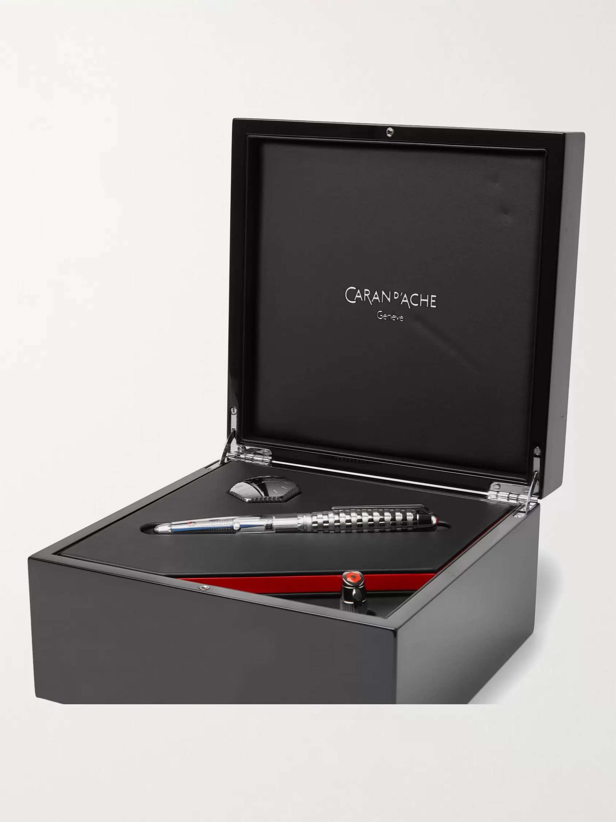 CARAN D'ACHE 1010 Timekeeper Silver-Tone and Lacquered Fountain Pen
