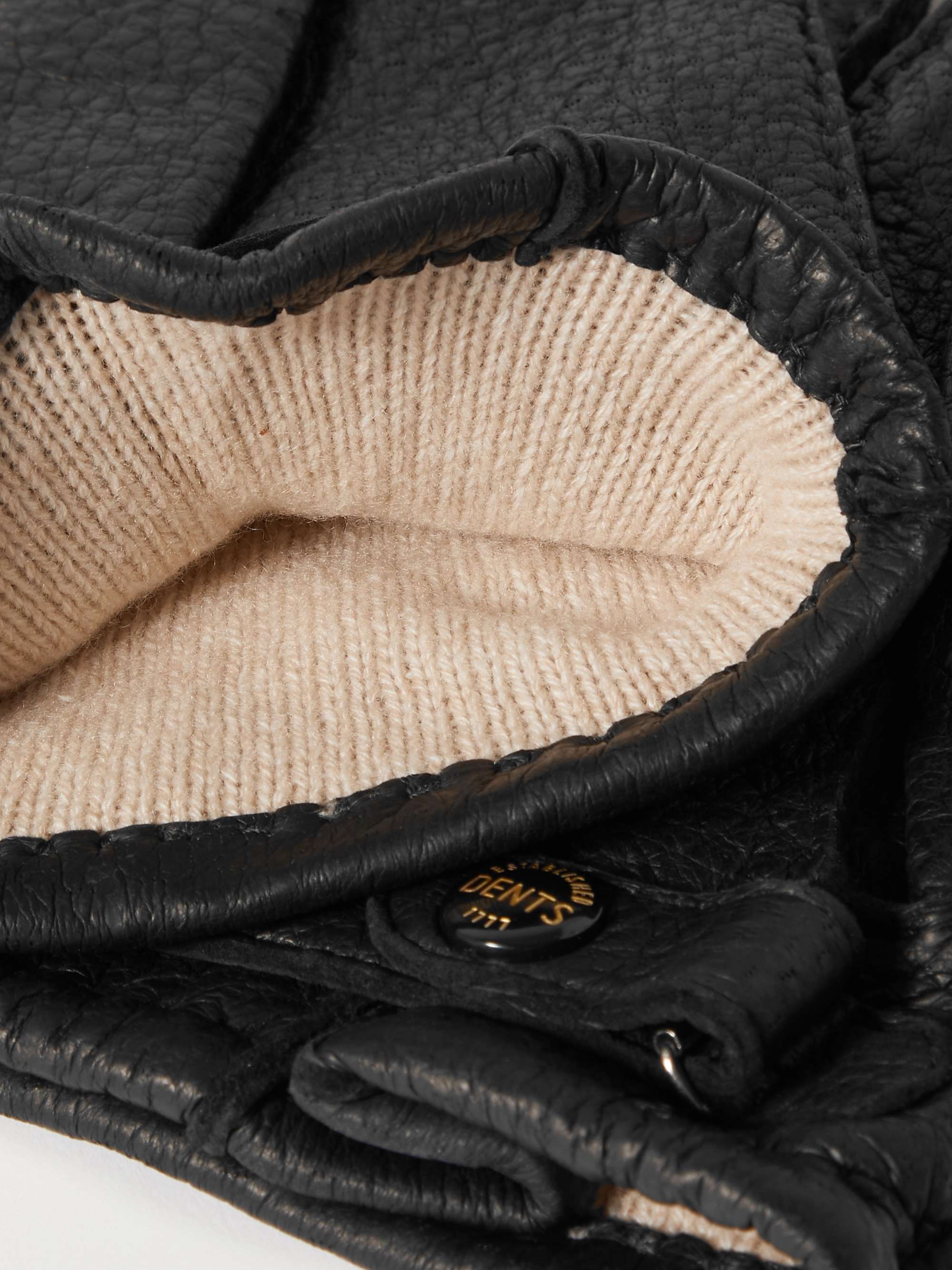 DENTS Hampton Cashmere-Lined Full-Grain Leather Gloves