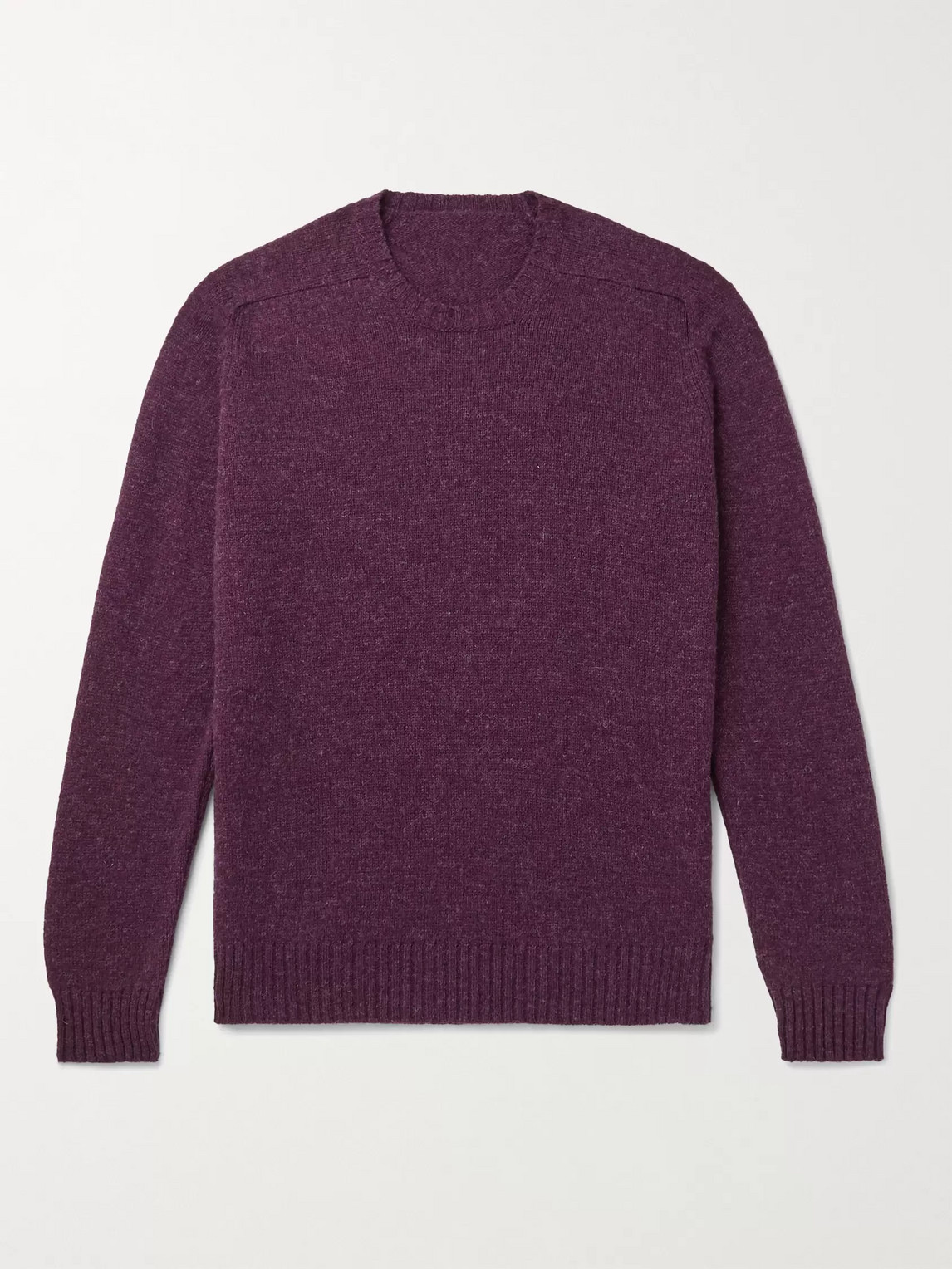 Anderson & Sheppard Shetland Wool Sweater In Purple