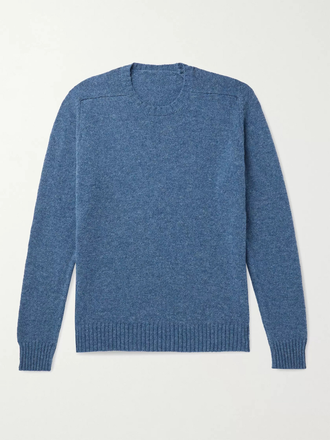 Anderson & Sheppard Shetland Wool Sweater In Blue