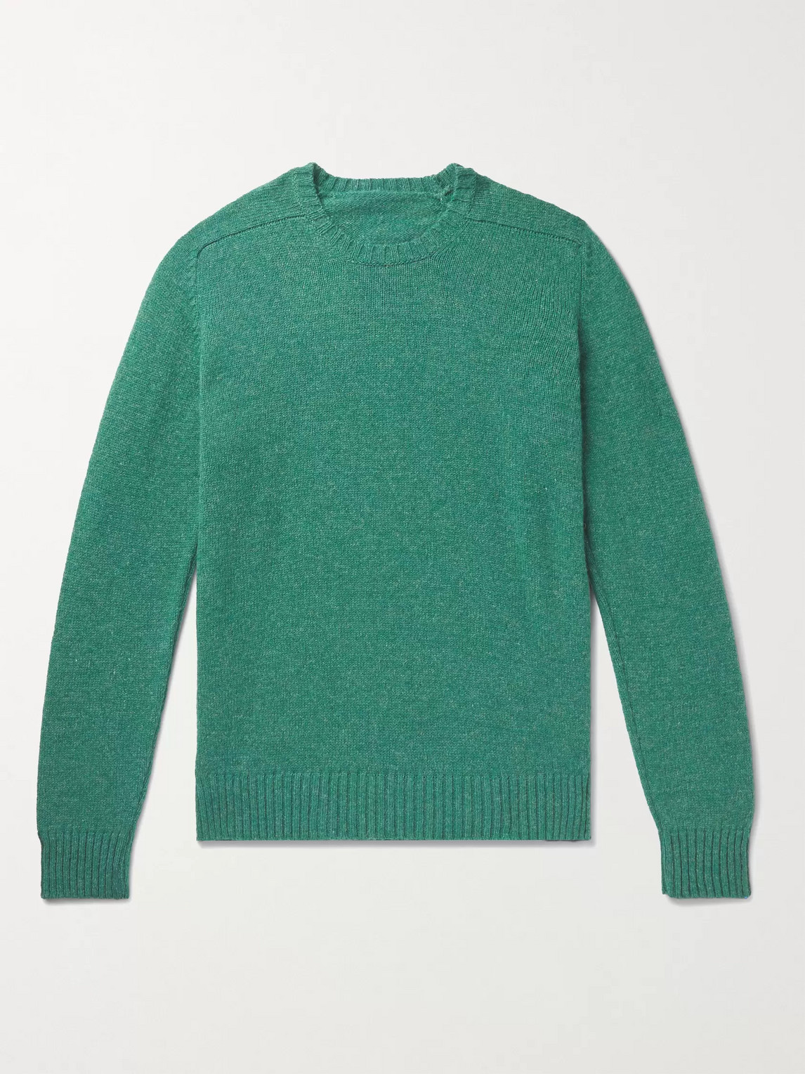 Anderson & Sheppard Shetland Wool Sweater In Green