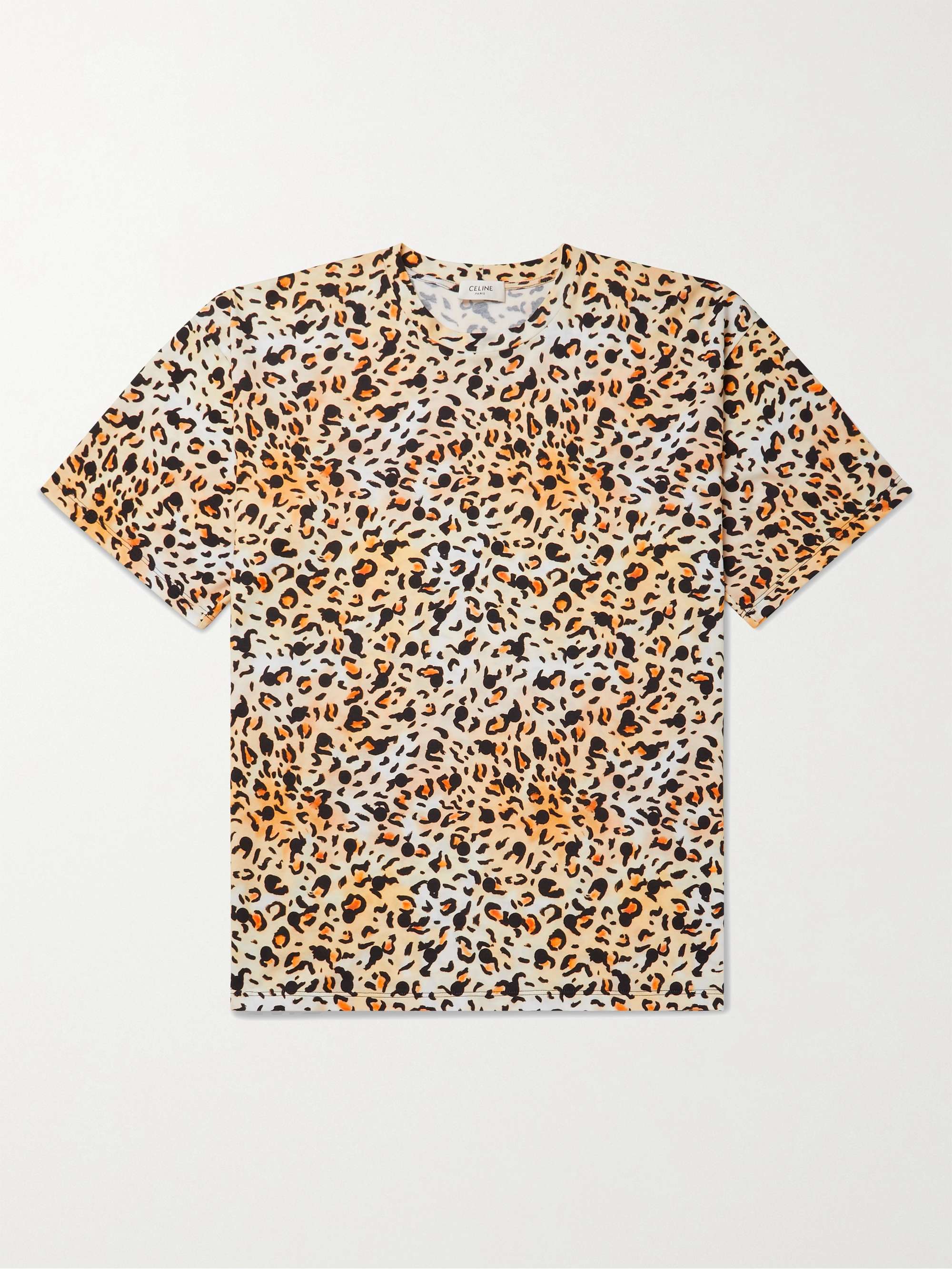 Turquoise + Tyson Reeder Printed Cotton-Jersey T-Shirt | CELINE 
