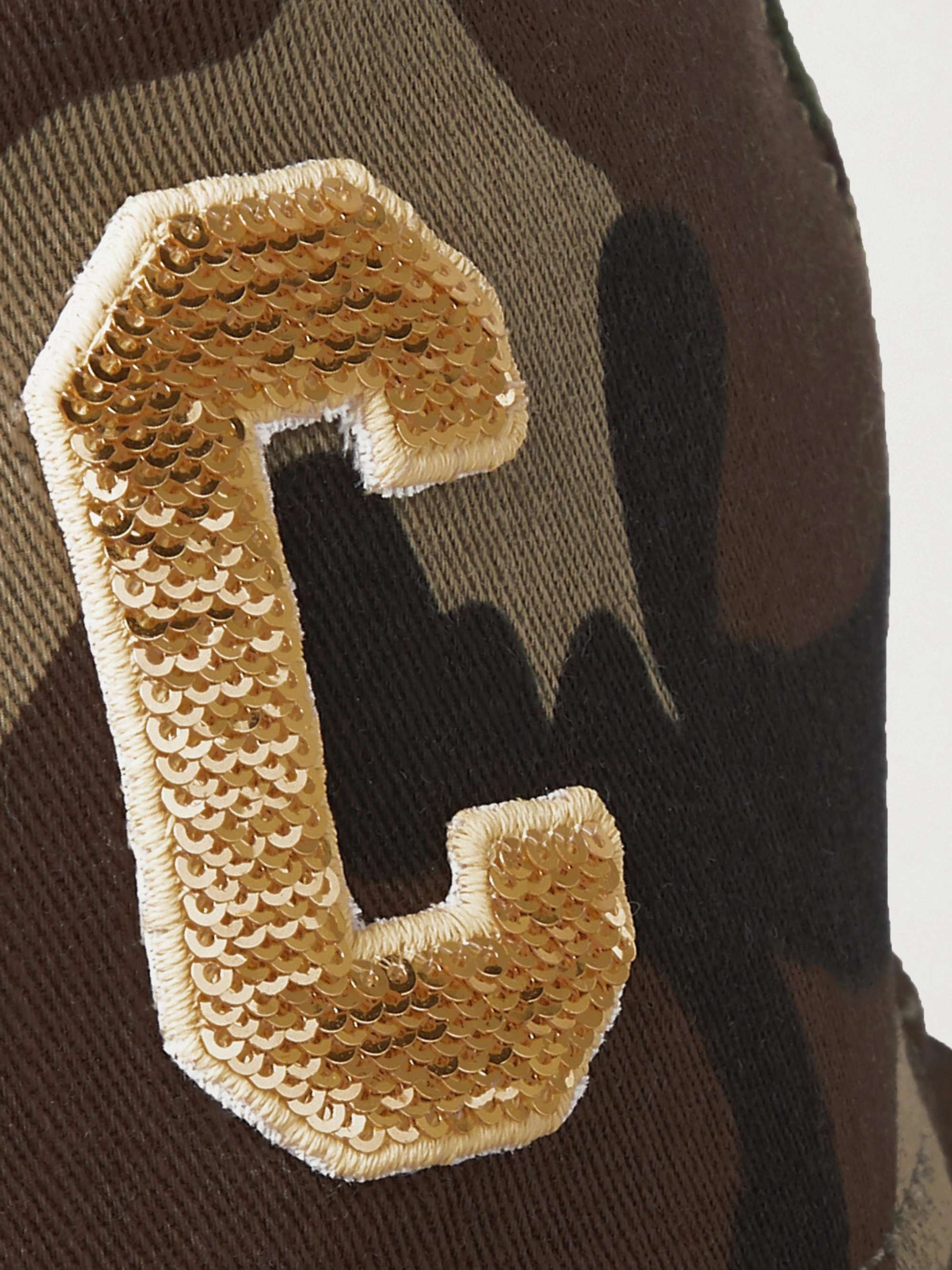 CELINE HOMME Logo-Print Camouflage Cotton-Twill Baseball Cap