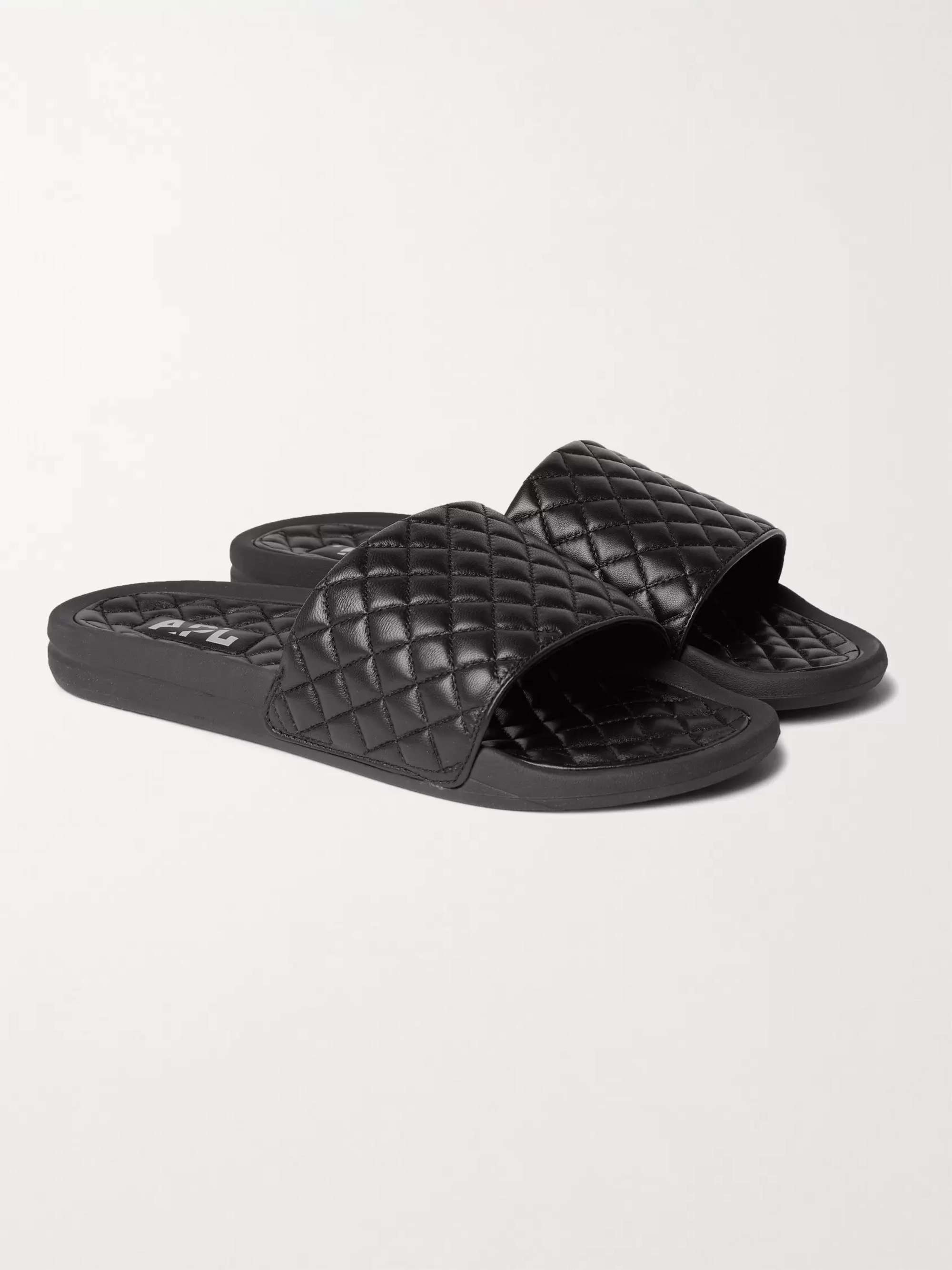 APL ATHLETIC PROPULSION LABS Lusso Quilted Leather Slides