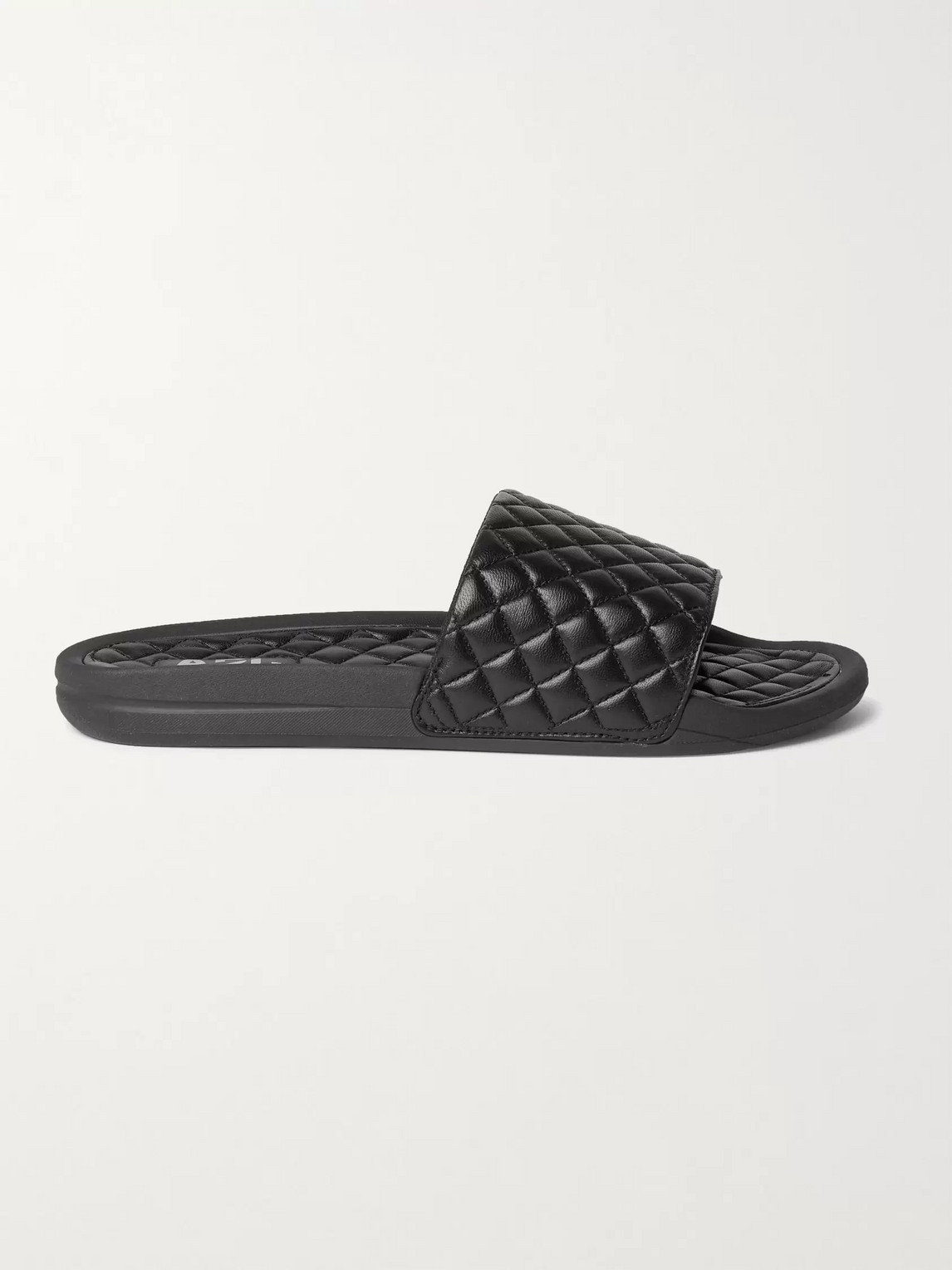 APL ATHLETIC PROPULSION LABS LUSSO QUILTED LEATHER SLIDES