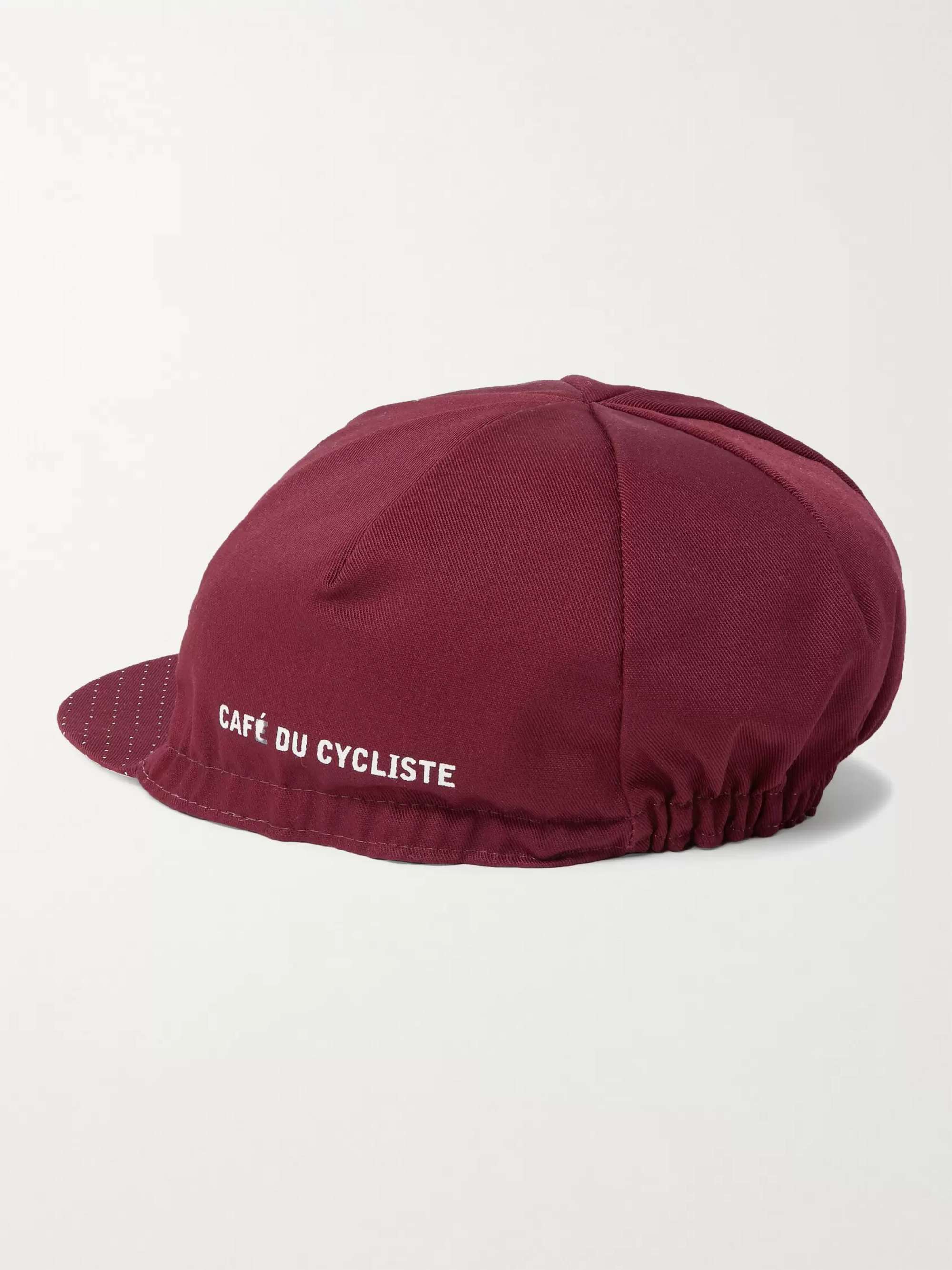 CAFE DU CYCLISTE Polka-Dot Twill Cycling Cap
