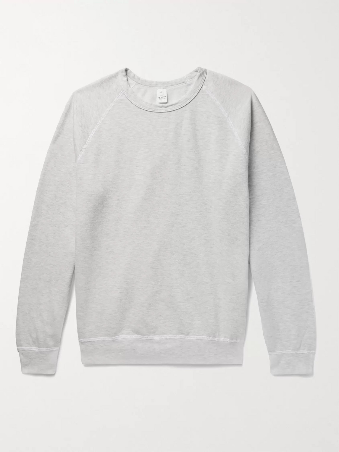 Save Khaki United Mélange Fleece-back Cotton-blend Jersey Sweatshirt In Gray
