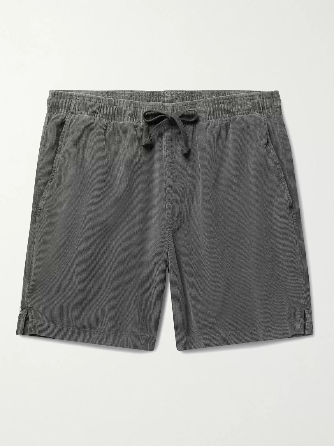 Save Khaki United Easy Cotton-corduroy Drawstring Shorts In Gray