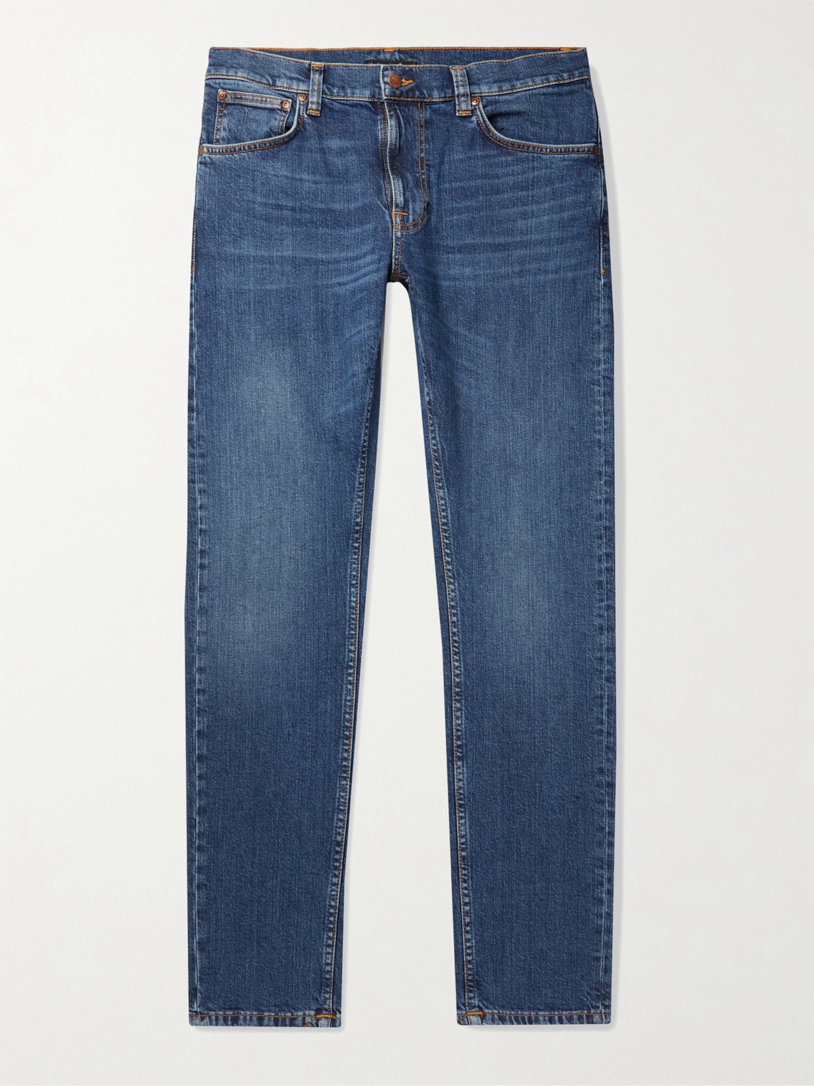 Nudie Jeans Lean Dean Slim-fit Tapered Stretch-denim Jeans In Blue