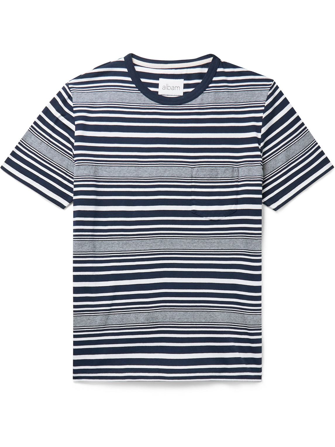 ALBAM ARCHIVE STRIPED COTTON-JERSEY T-SHIRT