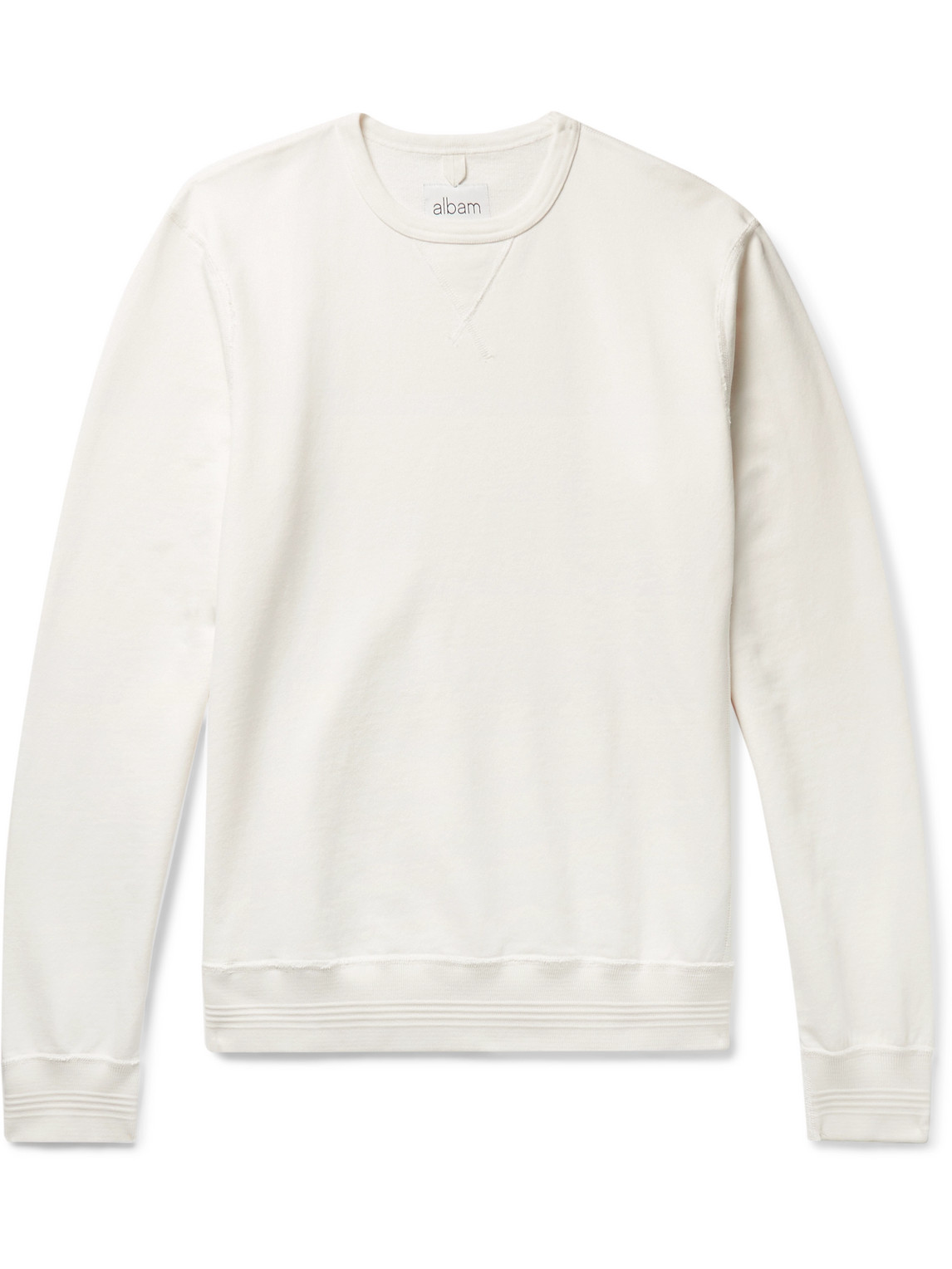 Albam Loopback Cotton-jersey Sweatshirt In Neutrals