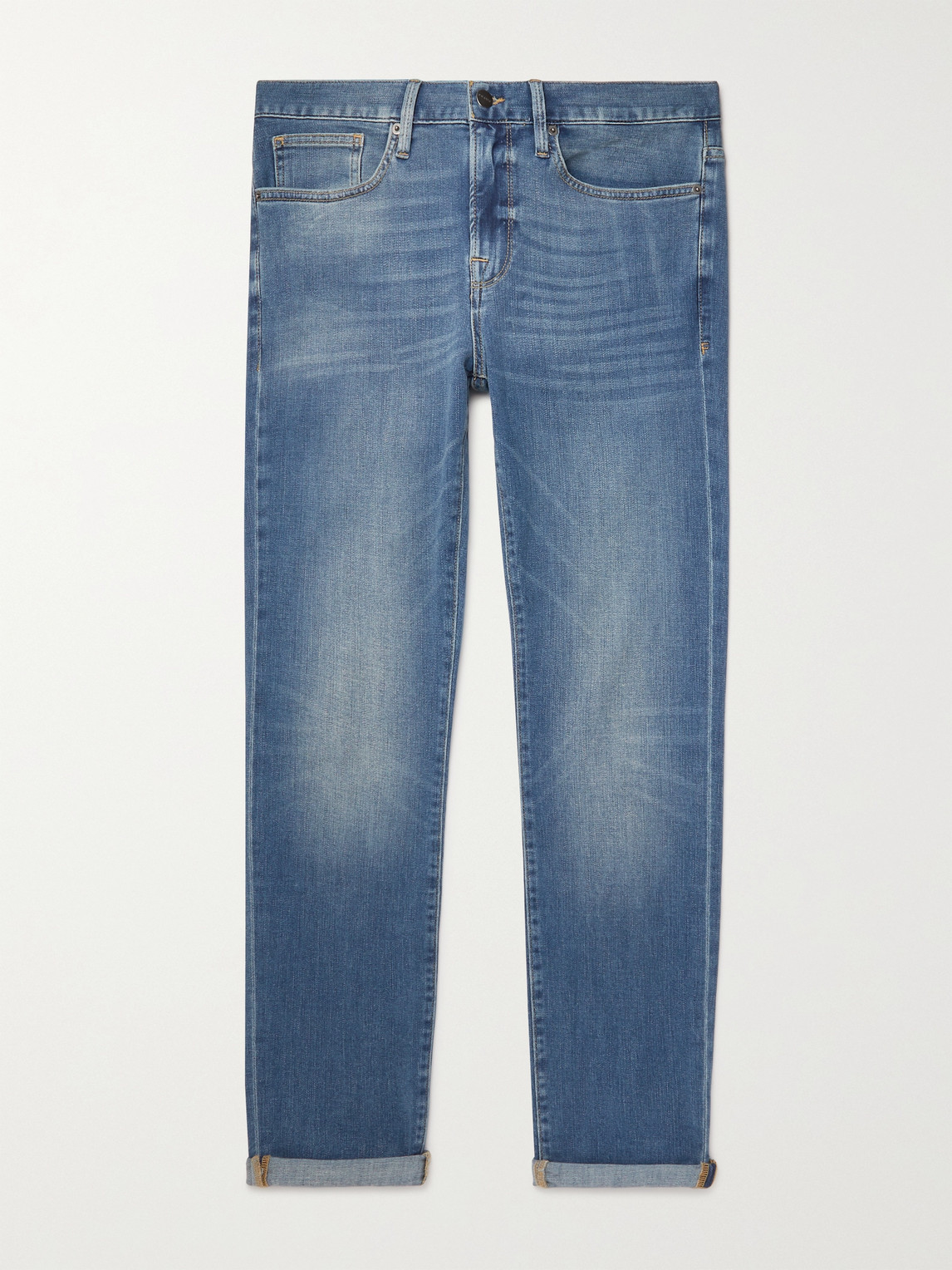 Frame L'homme Slim-fit Stretch-denim Jeans In Blue