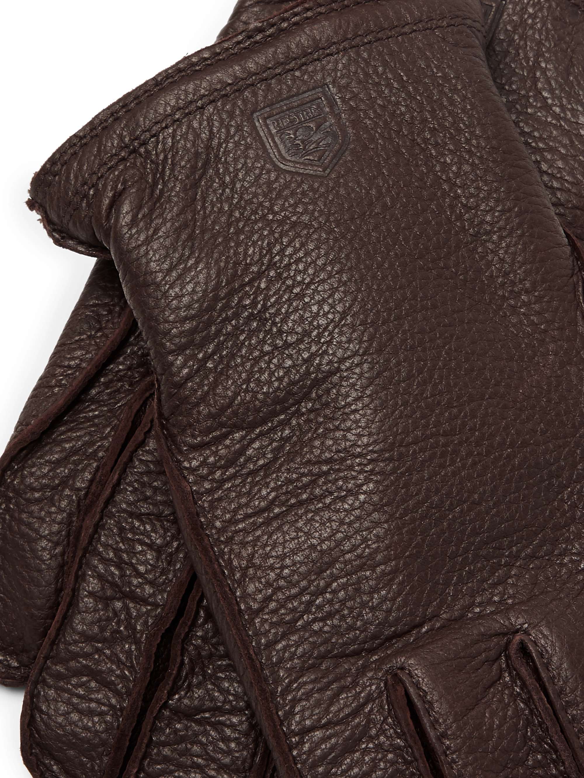 Mens Accessories Gloves Hestra Frode Wool-lined Full-grain Leather Gloves in Brown for Men 