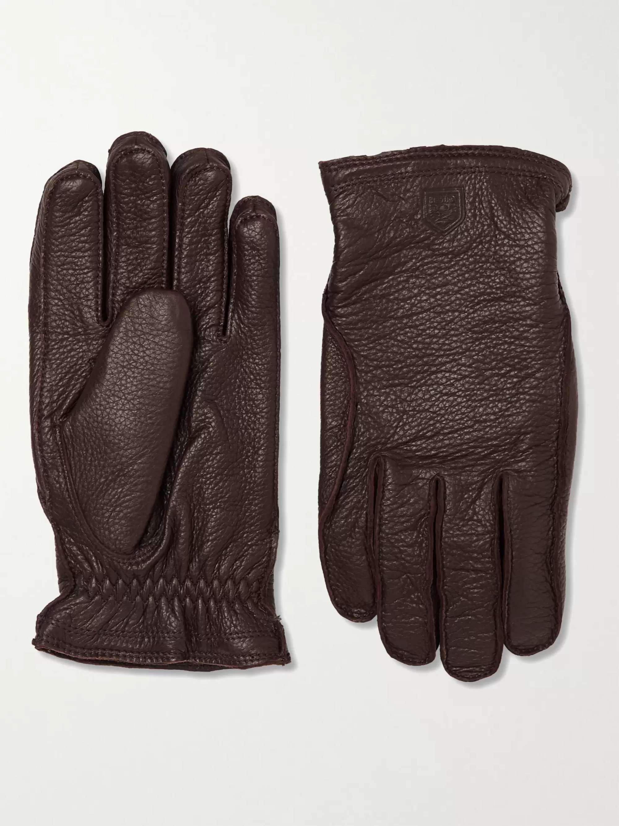 HESTRA Frode Wool-Lined Full-Grain Leather Gloves