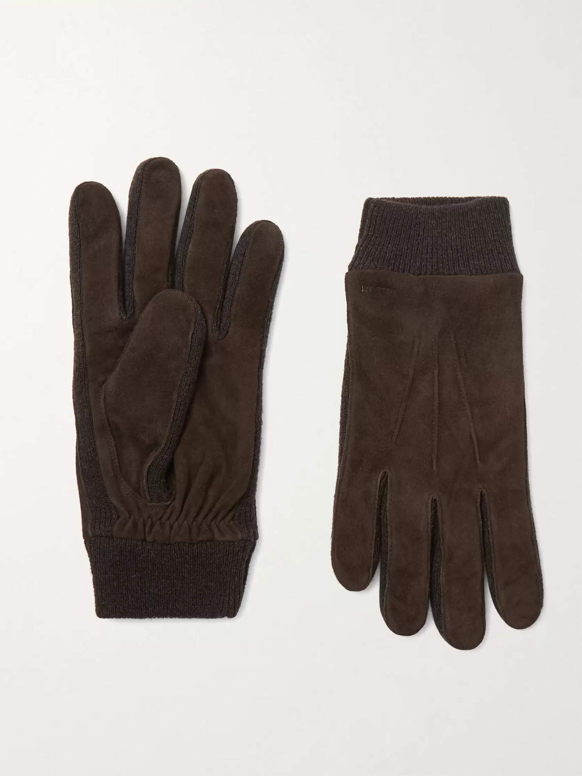 Hestra Geoffrey Suede Gloves In Brown