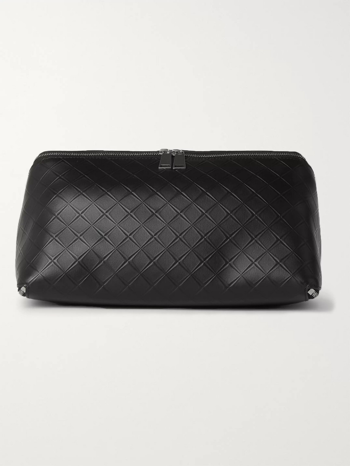 Bottega Veneta Intrecciato-debossed Leather Wash Bag In Black